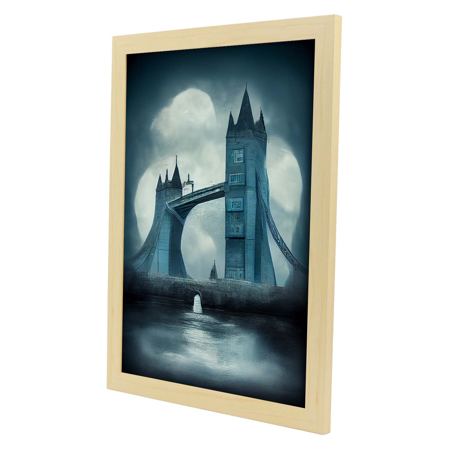 Nacnic Lámina Puente de la Torre Optimista al estilo de T. Burton. Ilustraciones de monumentos, ciudades, paises inspiradas en arte gótico y oscuro. Diseño y Decoración de Interiores.-Artwork-Nacnic-Nacnic Estudio SL