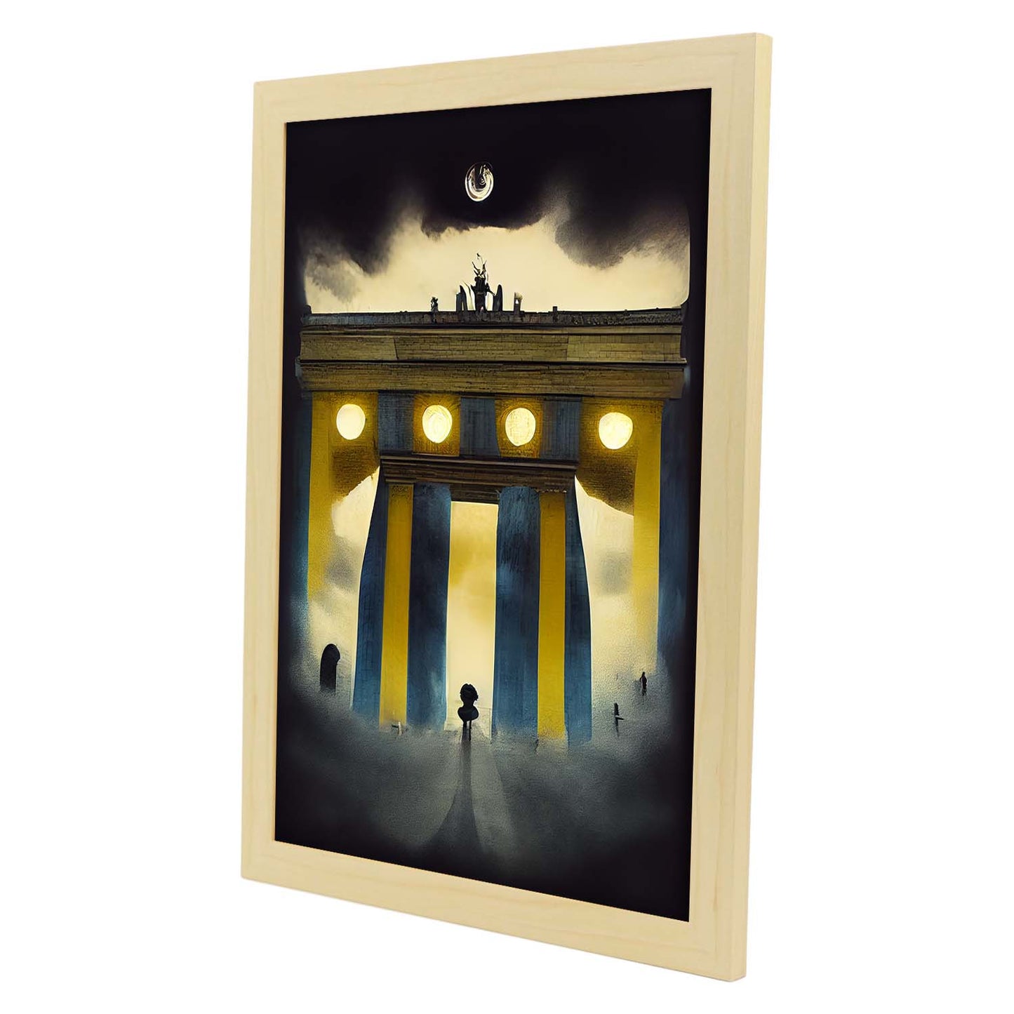 Nacnic Lámina Puerta de Brandenburgo Compasivo al estilo de T. Burton. Ilustraciones de monumentos, ciudades, paises inspiradas en arte gótico y oscuro. Diseño y Decoración de Interiores.-Artwork-Nacnic-Nacnic Estudio SL