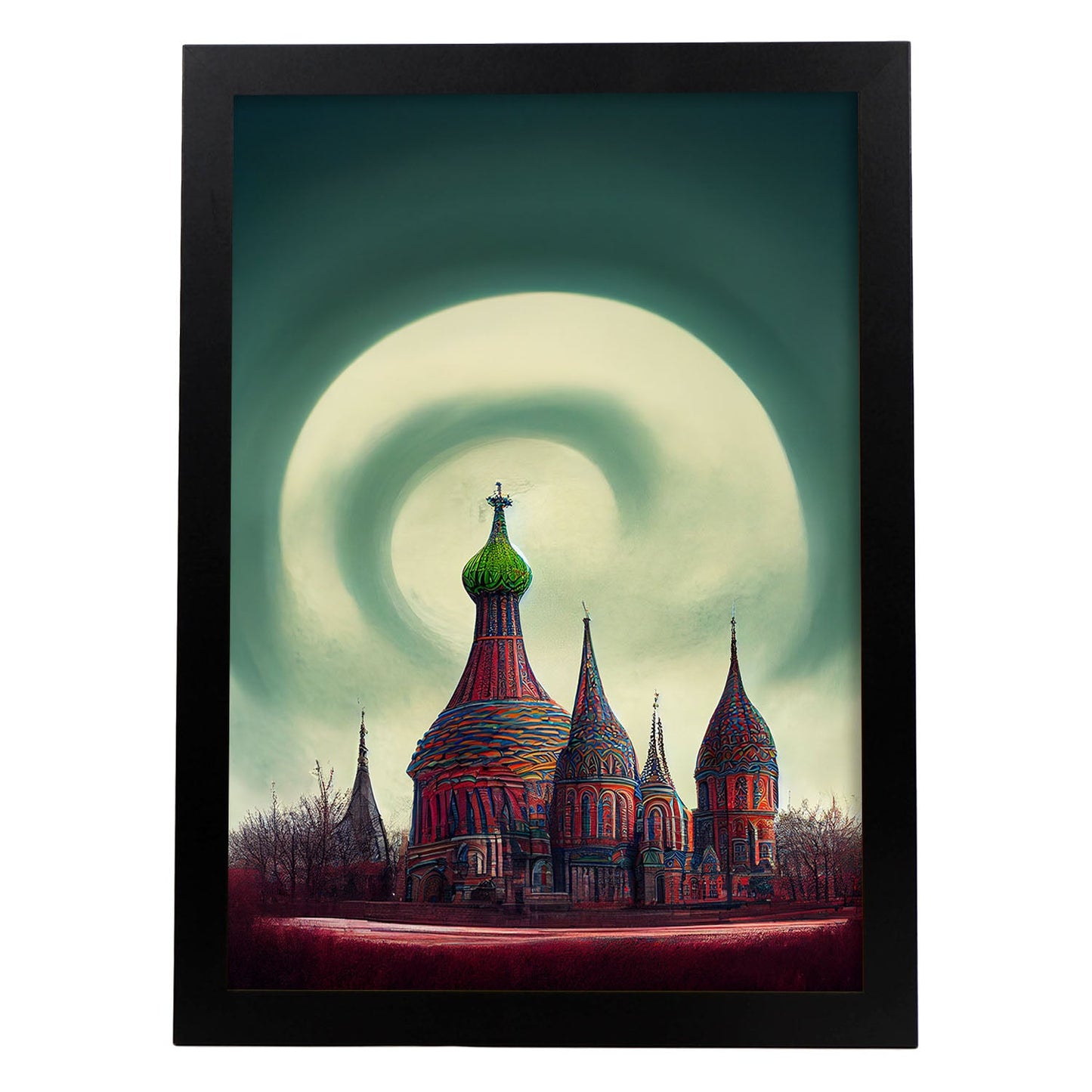 Nacnic Lámina San Basilio Leal al estilo de T. Burton. Ilustraciones de monumentos, ciudades, paises inspiradas en arte gótico y oscuro. Diseño y Decoración de Interiores.-Artwork-Nacnic-A4-Sin marco-Nacnic Estudio SL