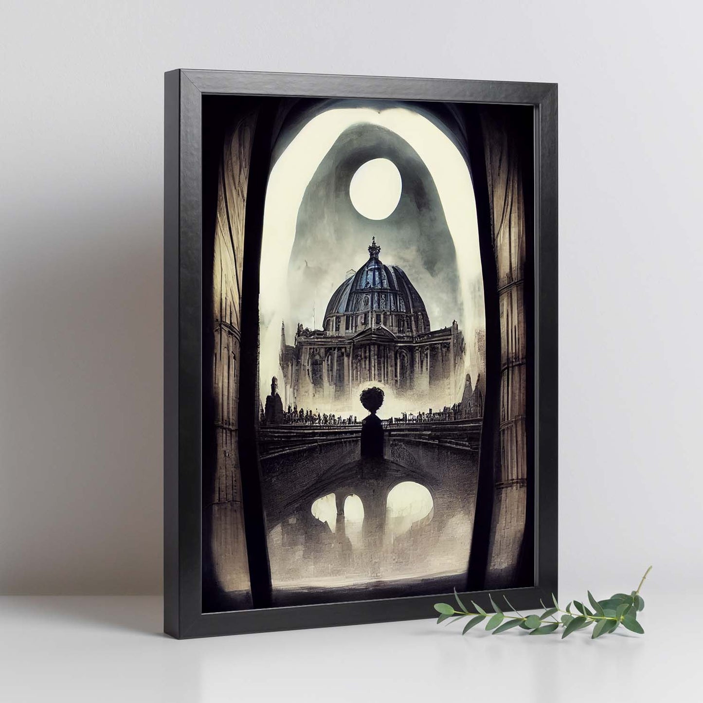Nacnic Lámina San Basilio Sensible al estilo de T. Burton. Ilustraciones de monumentos, ciudades, paises inspiradas en arte gótico y oscuro. Diseño y Decoración de Interiores.-Artwork-Nacnic-Nacnic Estudio SL