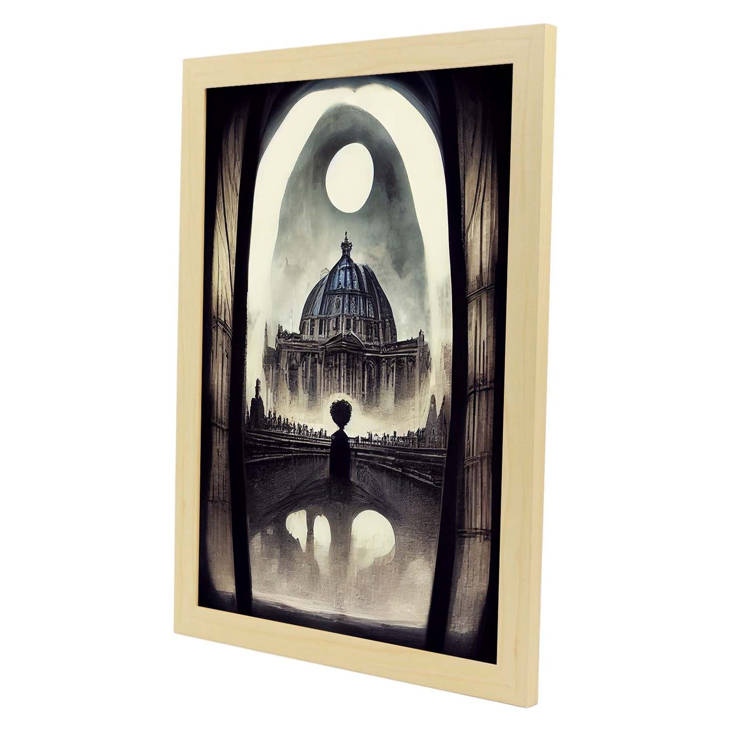 Nacnic Lámina San Basilio Sensible al estilo de T. Burton. Ilustraciones de monumentos, ciudades, paises inspiradas en arte gótico y oscuro. Diseño y Decoración de Interiores.-Artwork-Nacnic-Nacnic Estudio SL