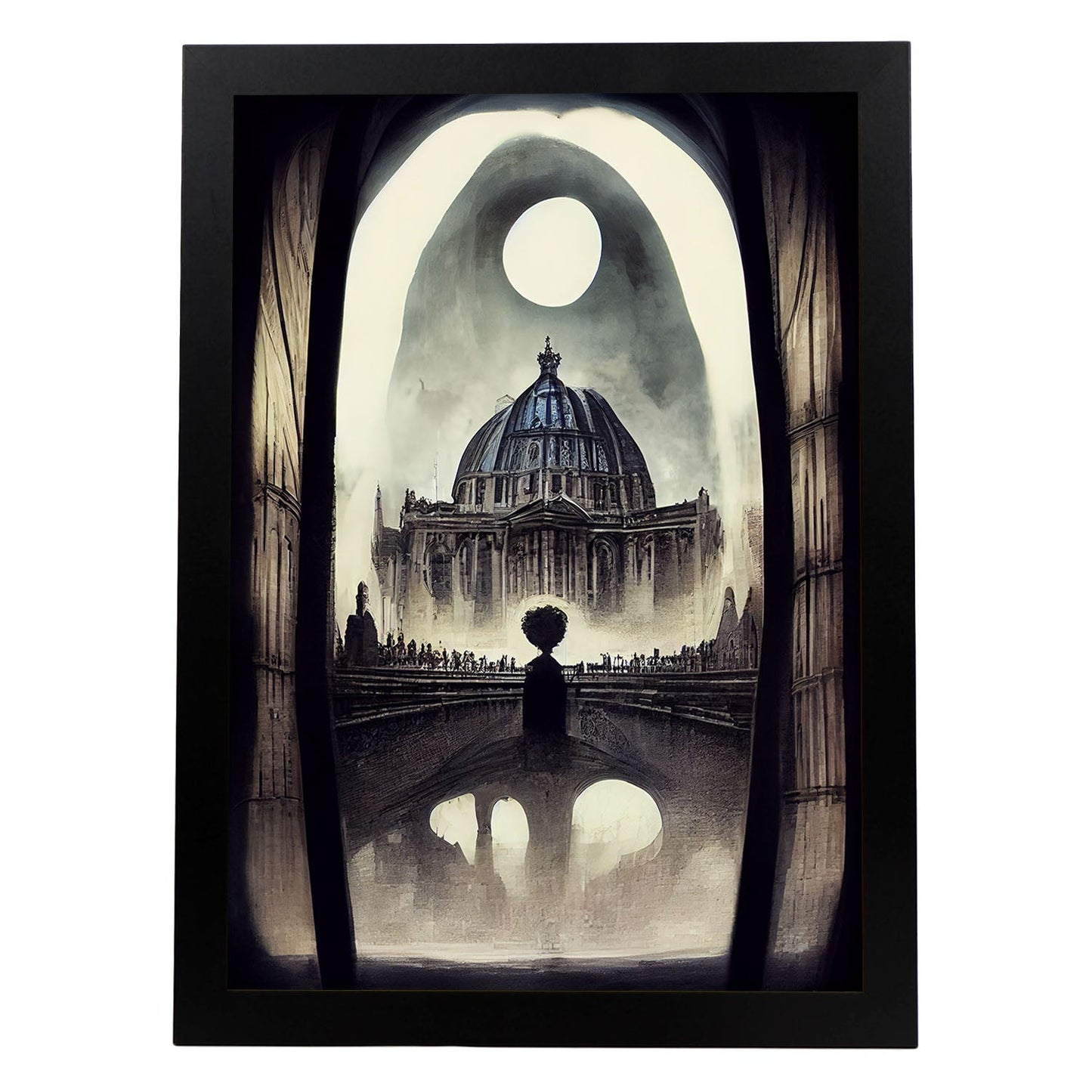 Nacnic Lámina San Basilio Sensible al estilo de T. Burton. Ilustraciones de monumentos, ciudades, paises inspiradas en arte gótico y oscuro. Diseño y Decoración de Interiores.-Artwork-Nacnic-A4-Sin marco-Nacnic Estudio SL