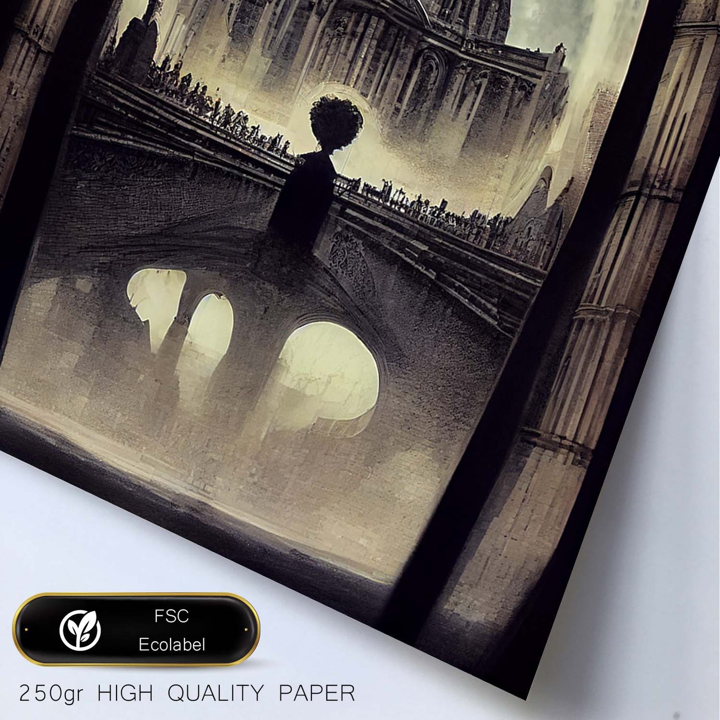 Nacnic Lámina San Basilio Sensible al estilo de T. Burton. Ilustraciones de monumentos, ciudades, paises inspiradas en arte gótico y oscuro. Diseño y Decoración de Interiores.-Artwork-Nacnic-Nacnic Estudio SL