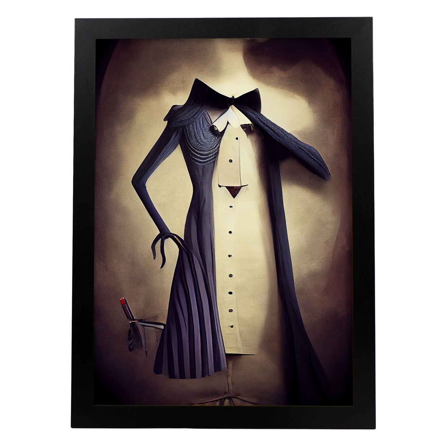 Nacnic Lámina Sastre Encantador al estilo de T. Burton. Ilustraciones de profesiones y oficios inspiradas en arte gótico y oscuro. Diseño y Decoración de Interiores.-Artwork-Nacnic-A4-Sin marco-Nacnic Estudio SL