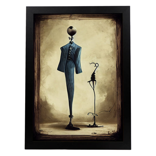 Nacnic Lámina Sastre Sociable al estilo de T. Burton. Ilustraciones de profesiones y oficios inspiradas en arte gótico y oscuro. Diseño y Decoración de Interiores.-Artwork-Nacnic-A4-Sin marco-Nacnic Estudio SL