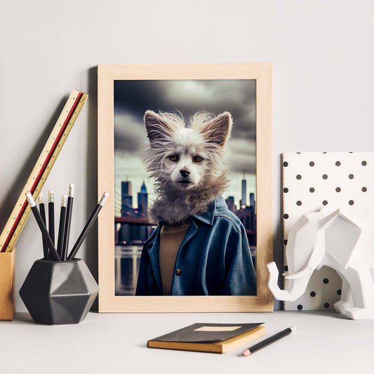 Nacnic Lámina Spitz Práctico en estilo Fotografía a todo color. Divertidas ilustraciones realistas de animales con ropa humana. Diseño y Decoración de Interiores.-Artwork-Nacnic-Nacnic Estudio SL