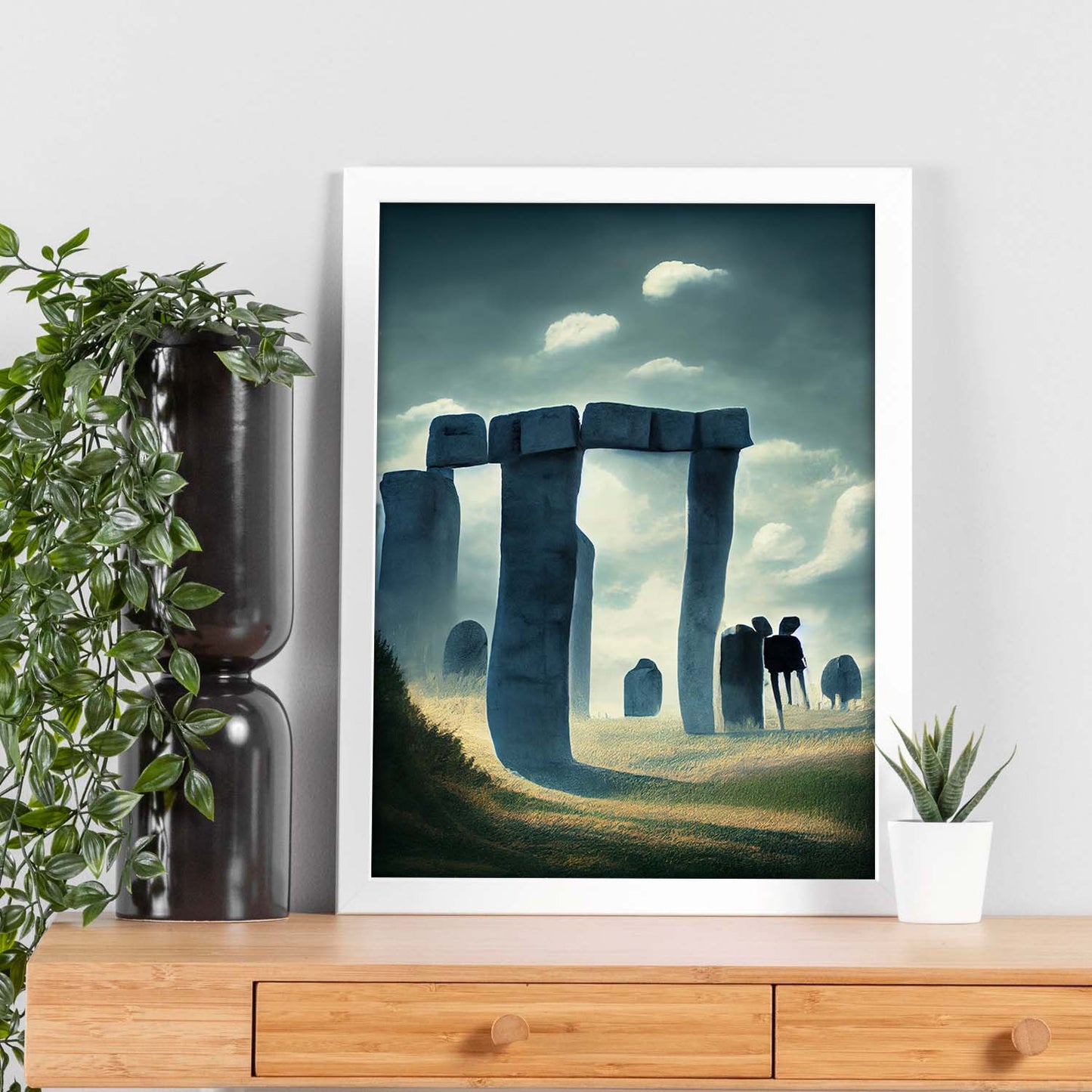 Nacnic Lámina Stonehenge Dinámico al estilo de T. Burton. Ilustraciones de monumentos, ciudades, paises inspiradas en arte gótico y oscuro. Diseño y Decoración de Interiores.-Artwork-Nacnic-Nacnic Estudio SL