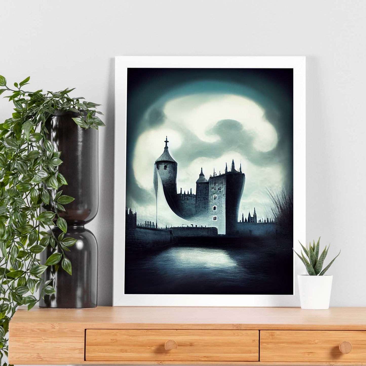 Nacnic Lámina Torre de Londres Optimista al estilo de T. Burton. Ilustraciones de monumentos, ciudades, paises inspiradas en arte gótico y oscuro. Diseño y Decoración de Interiores.-Artwork-Nacnic-Nacnic Estudio SL