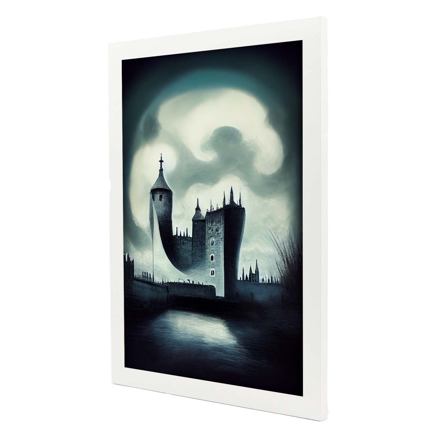 Nacnic Lámina Torre de Londres Optimista al estilo de T. Burton. Ilustraciones de monumentos, ciudades, paises inspiradas en arte gótico y oscuro. Diseño y Decoración de Interiores.-Artwork-Nacnic-Nacnic Estudio SL
