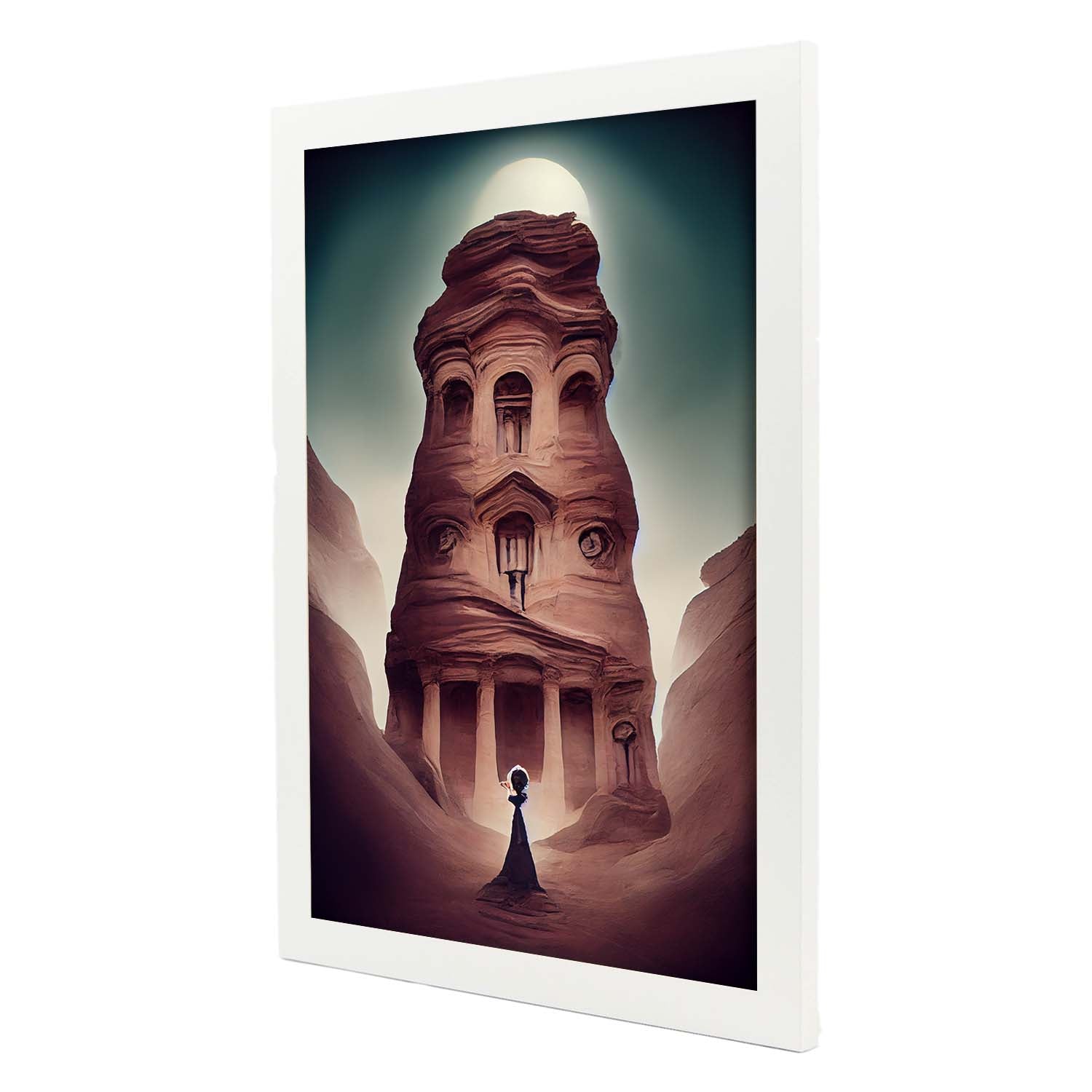 Nacnic Lámina Torre Petra Creativo al estilo de T. Burton. Ilustraciones de monumentos, ciudades, paises inspiradas en arte gótico y oscuro. Diseño y Decoración de Interiores.-Artwork-Nacnic-Nacnic Estudio SL