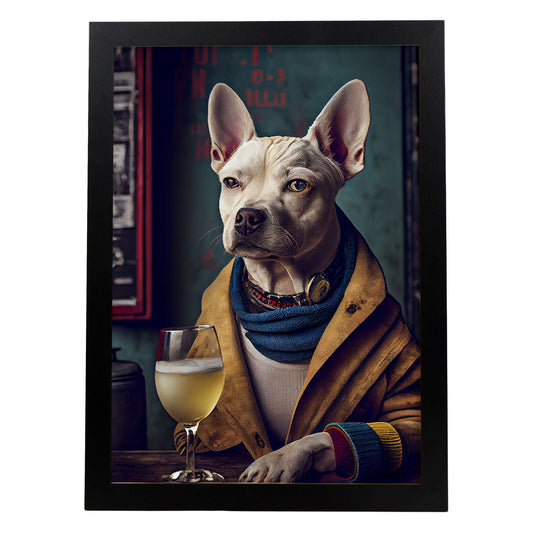 Nacnic Lámina Vallhund Encantador en estilo Fotografía a todo color. Divertidas ilustraciones realistas de animales con ropa humana. Diseño y Decoración de Interiores.-Artwork-Nacnic-A4-Sin marco-Nacnic Estudio SL