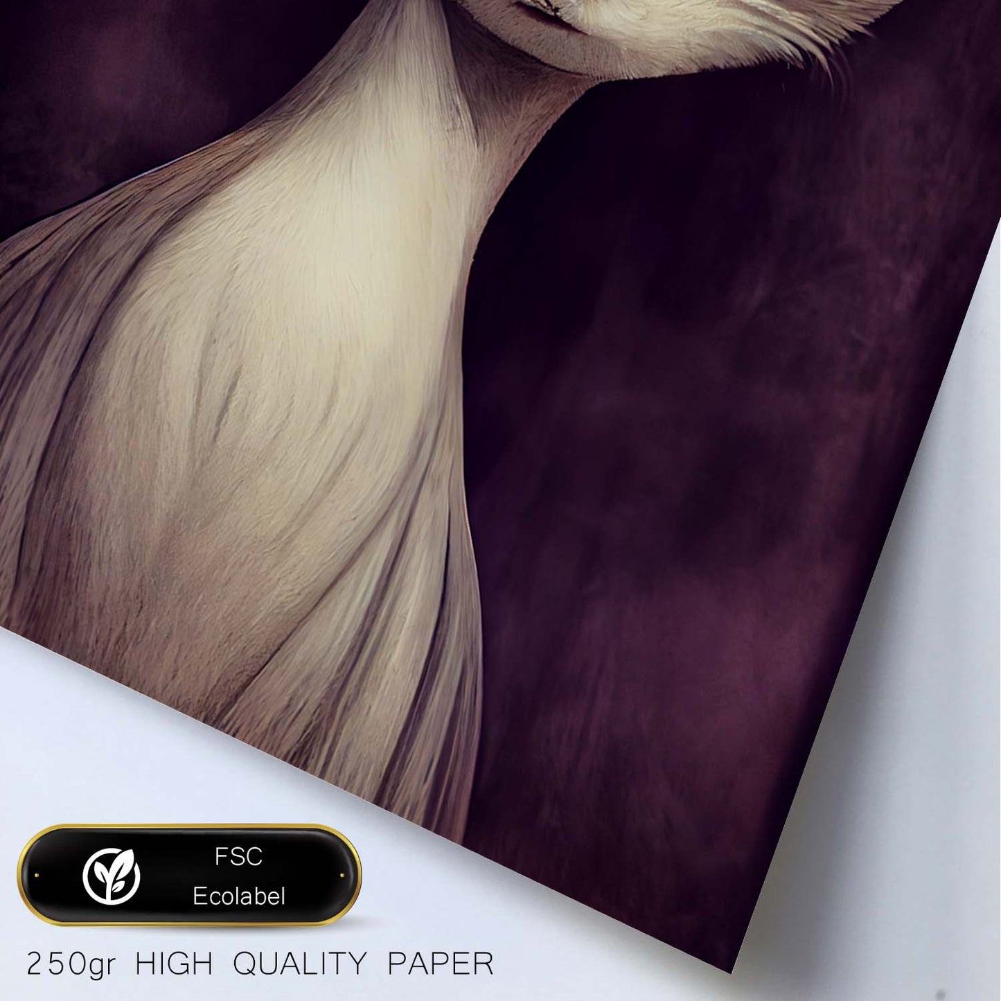 Nacnic Lámina Zorro Dependiente estilo T. Burton. Ilustraciones y pósters de animales inspirados en el arte gótico y oscuro de Burton. Diseño y Decoración de Interiores.-Artwork-Nacnic-Nacnic Estudio SL