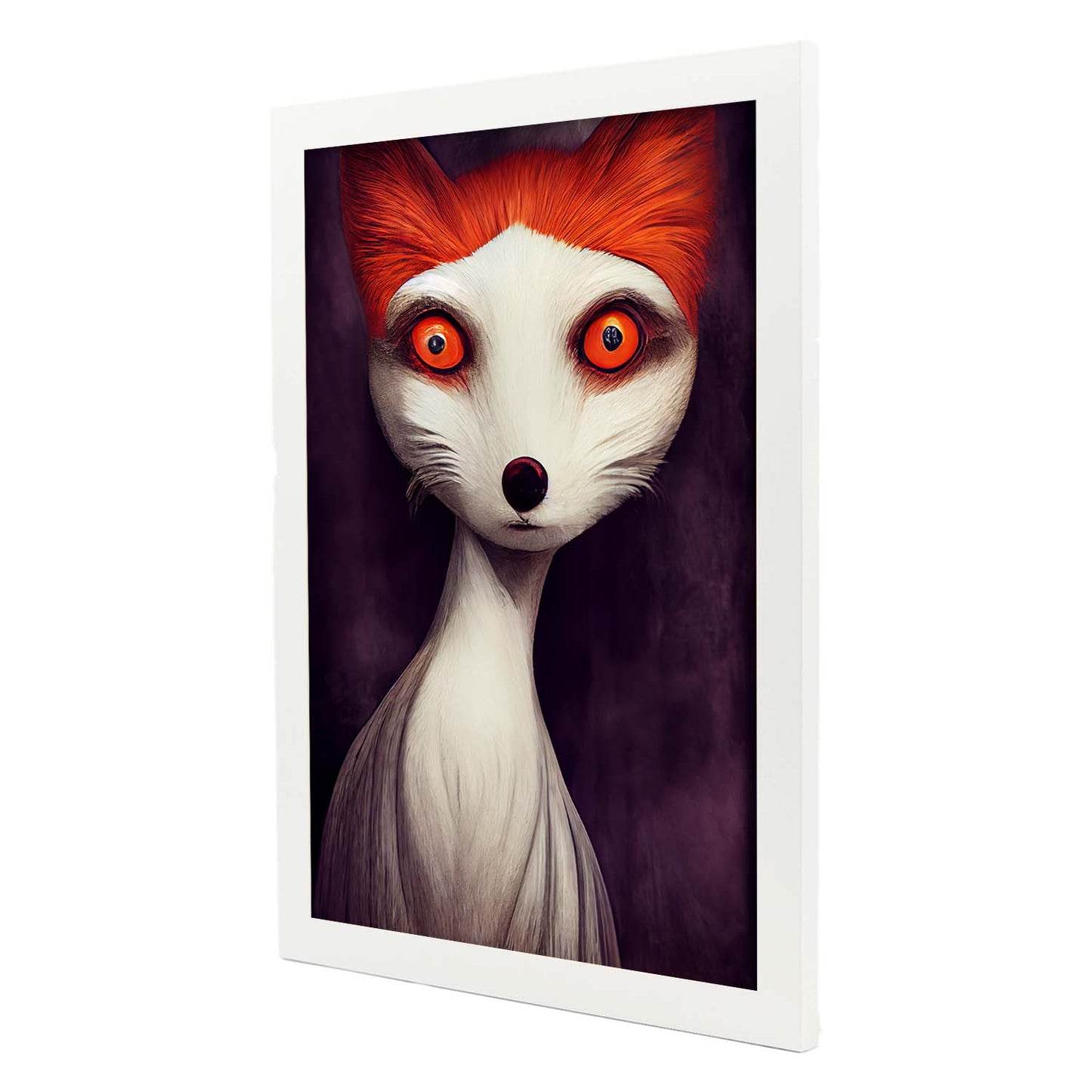 Nacnic Lámina Zorro Dependiente estilo T. Burton. Ilustraciones y pósters de animales inspirados en el arte gótico y oscuro de Burton. Diseño y Decoración de Interiores.-Artwork-Nacnic-Nacnic Estudio SL