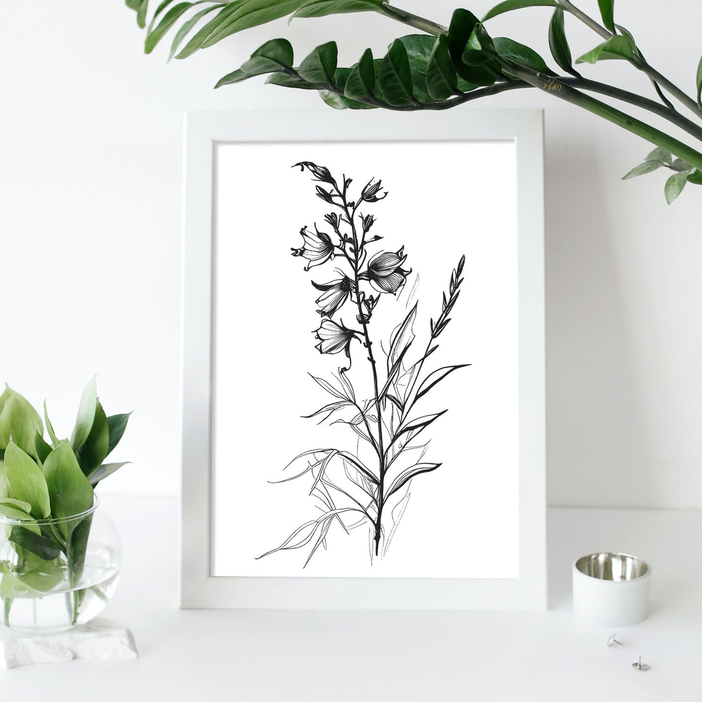 Láminas Minimalistas de Nacnic con Arte Lineal de Larkspur