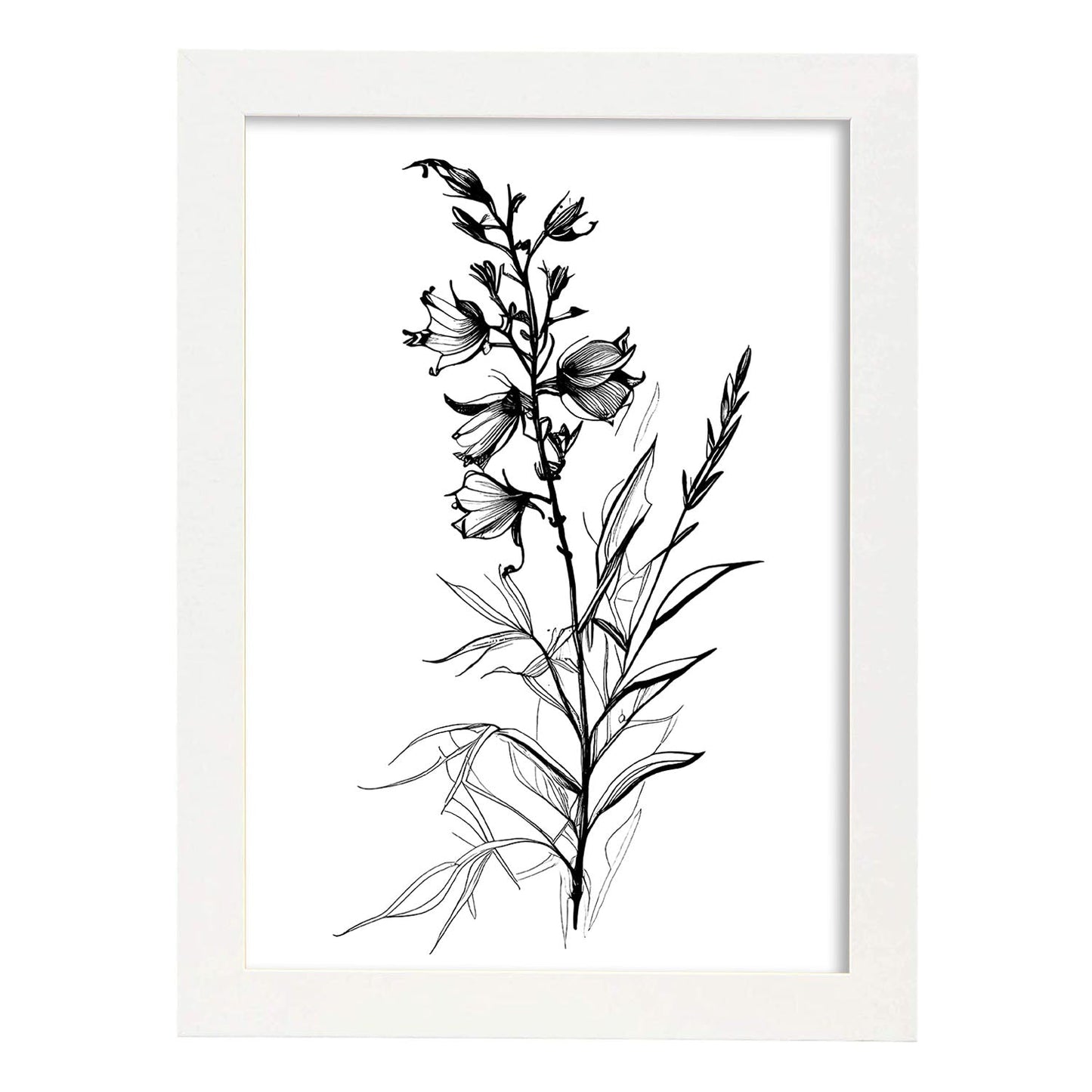 Láminas Minimalistas de Nacnic con Arte Lineal de Larkspur
