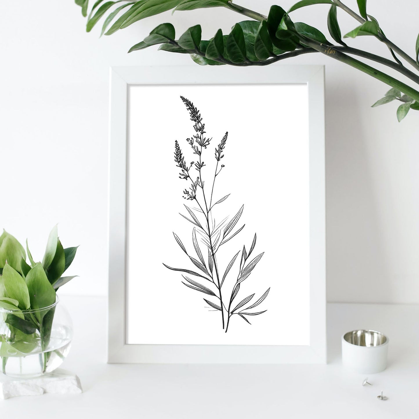 Láminas Nacnic de Lavanda Arte Minimalista Aestético