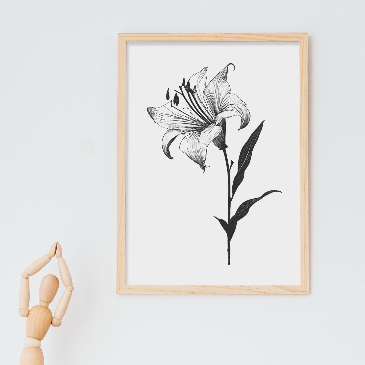 Láminas Nacnic de Arte Minimalista con Líneas de Lirio