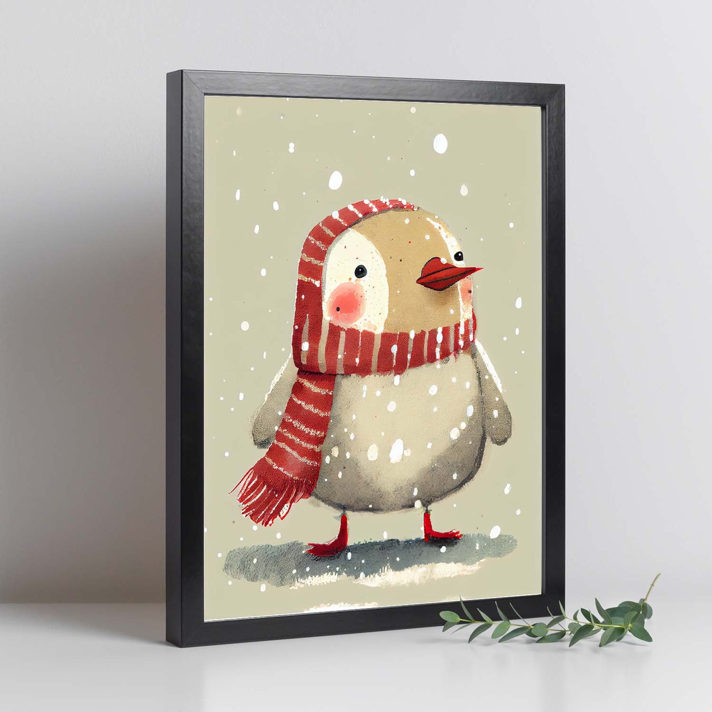 Nacnic Lindo Baby Baby Turkey con rojo. Estampados de arte de pared estético para el diseño de dormitorio o sala de estar.-Artwork-Nacnic-Nacnic Estudio SL
