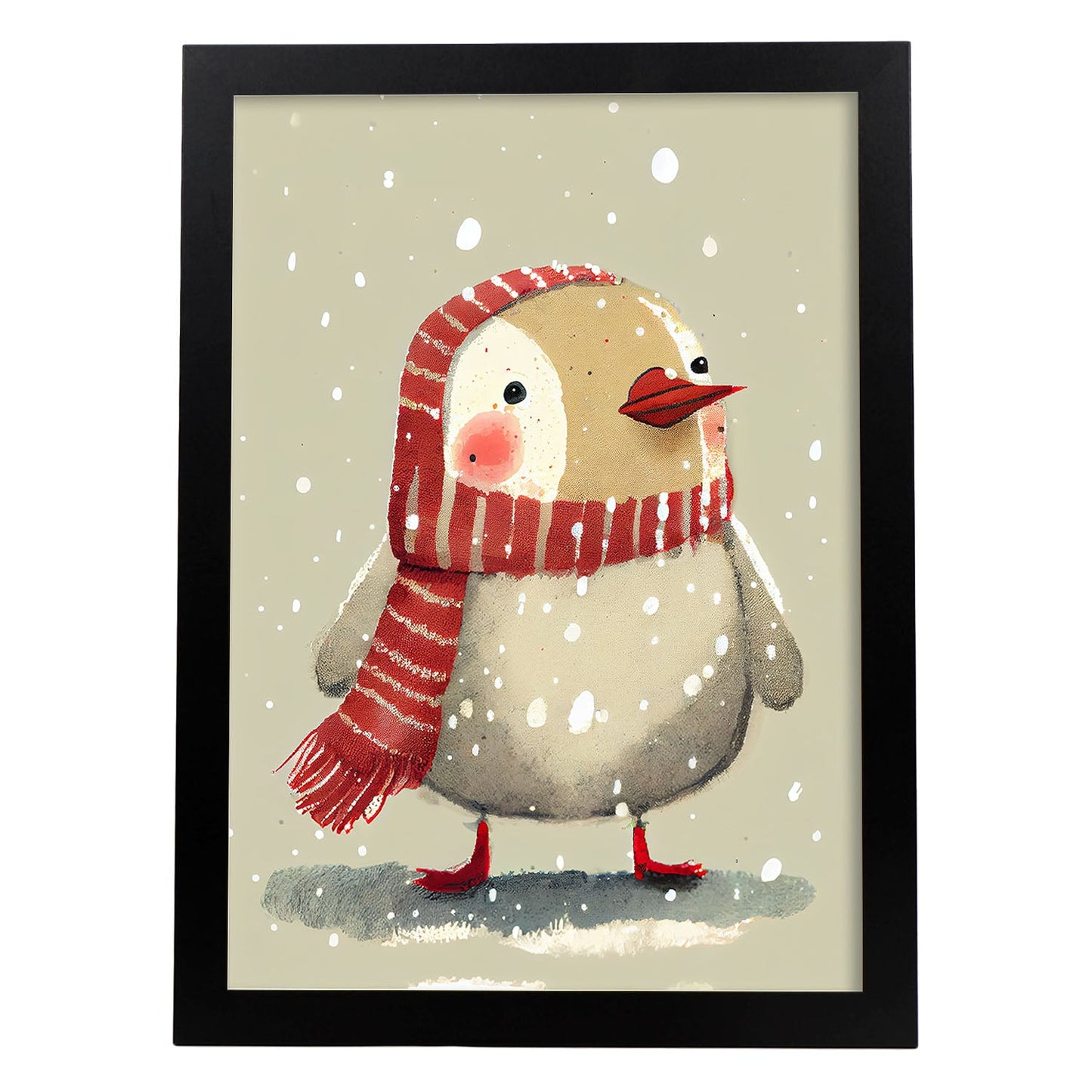 Nacnic Lindo Baby Baby Turkey con rojo. Estampados de arte de pared estético para el diseño de dormitorio o sala de estar.-Artwork-Nacnic-A4-Sin marco-Nacnic Estudio SL