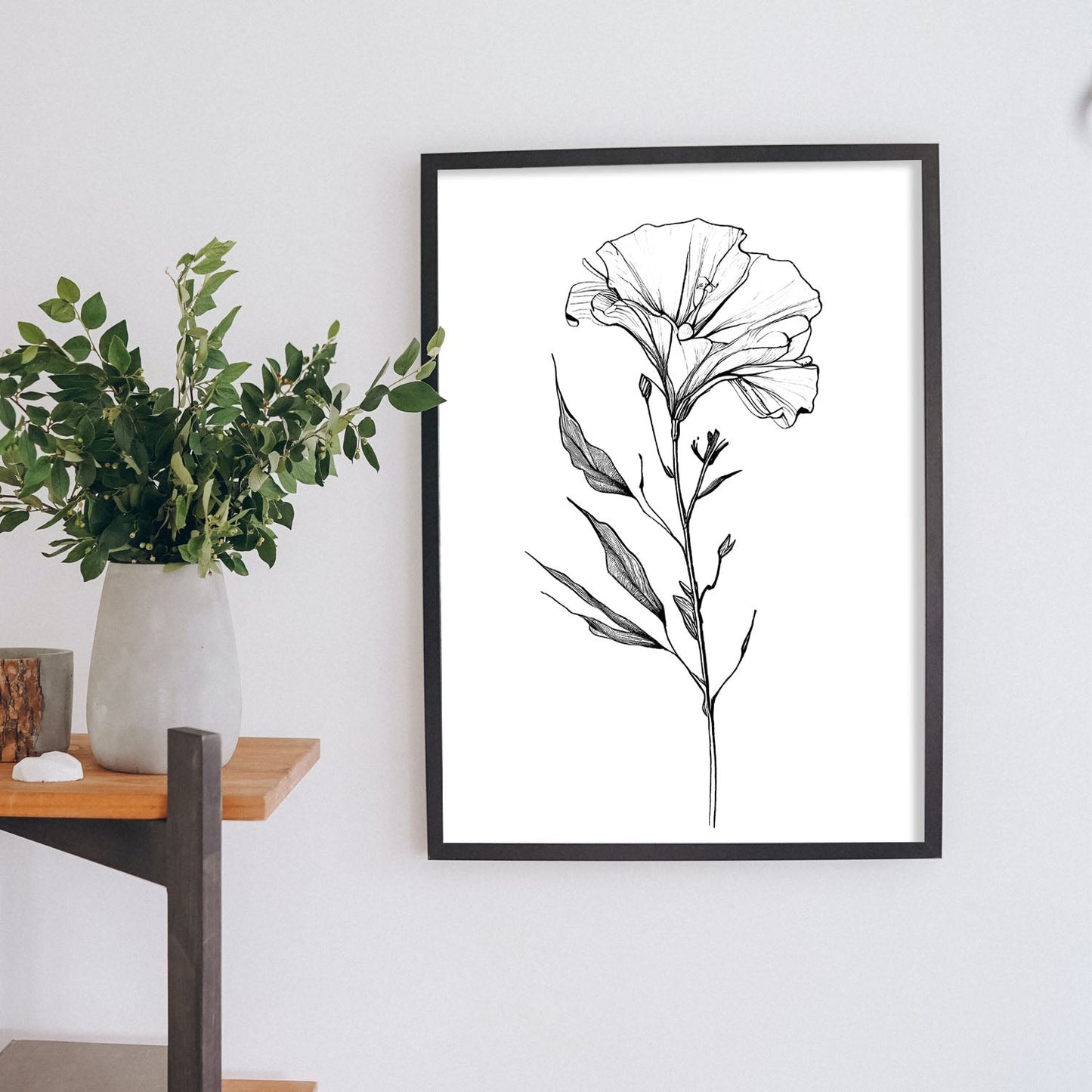 Lámina Minimalista de Lisianthus Nacnic