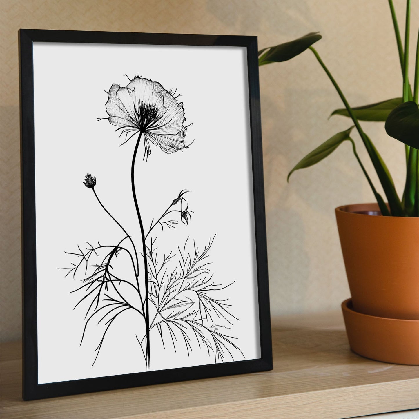 Lámina Minimalista Nacnic Love-in-a-Mist