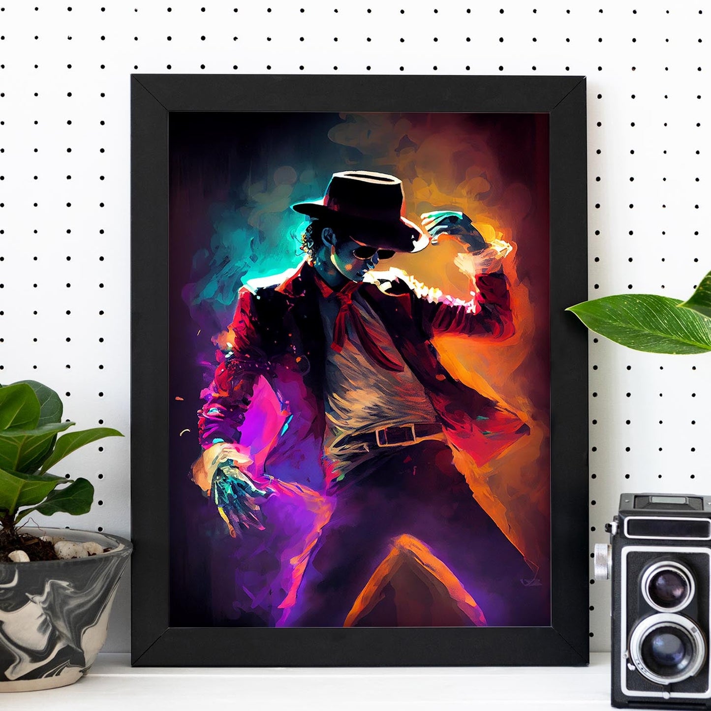 Nacnic Michael Jackson Dancing Pixar Style Dynamic Figura d. Estampados de arte de pared estético para el diseño de dormitorio o sala de estar.-Artwork-Nacnic-Nacnic Estudio SL
