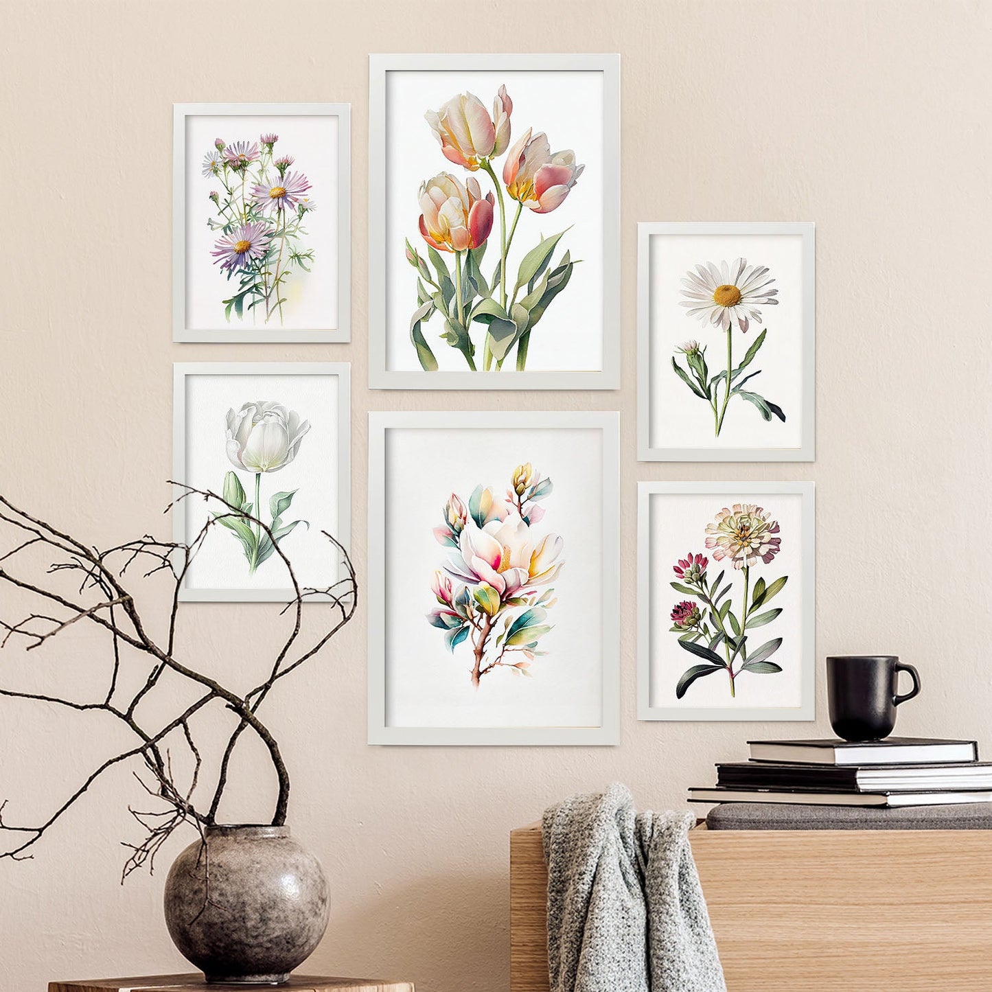 Conjunto Nacnic Mix Pastel, Láminas Estéticas para Pared