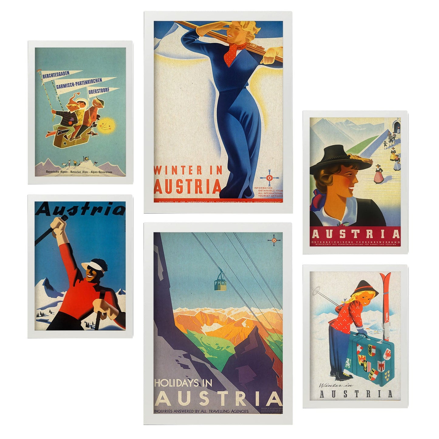 Láminas Nacnic Vintage de Austria