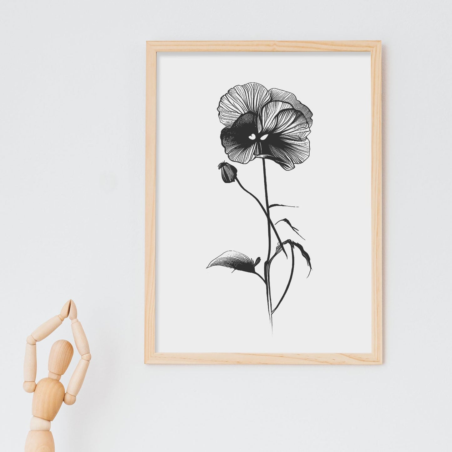 Nacnic Láminas Minimalistas de Arte Lineal Pansy