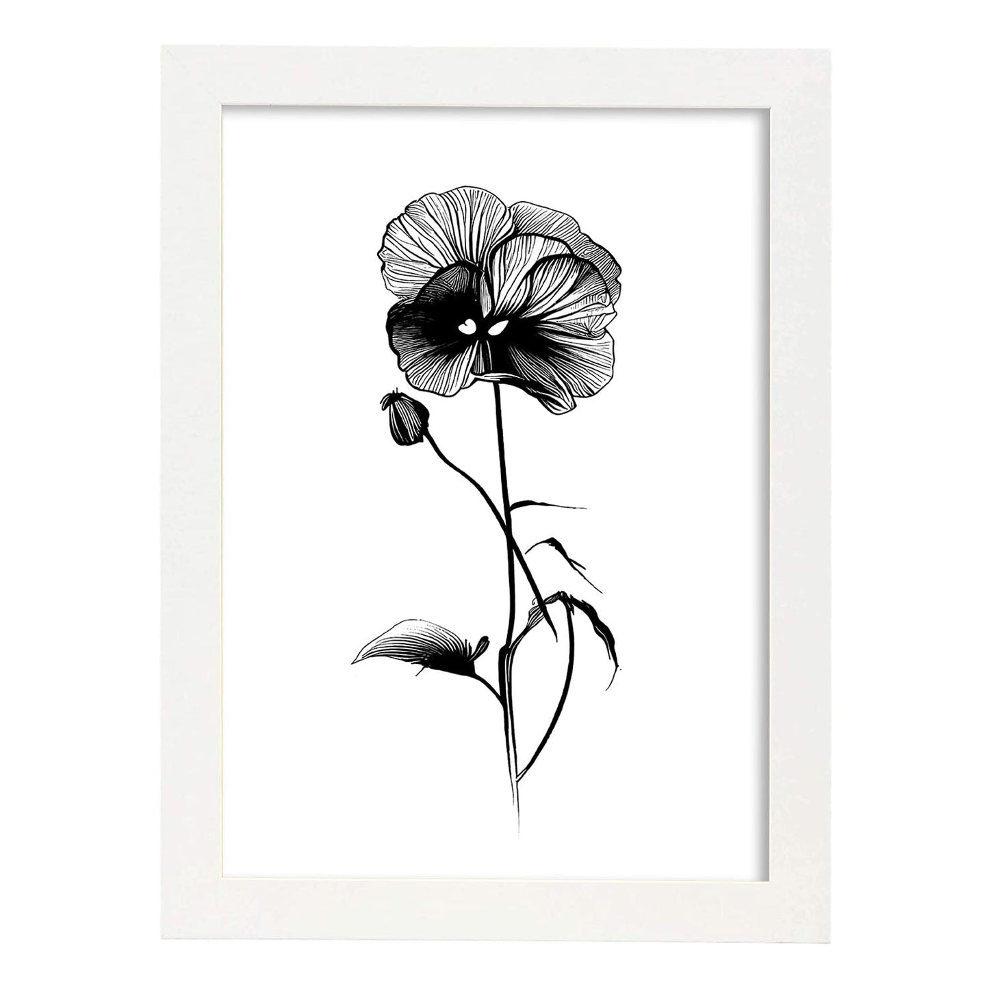 Nacnic Láminas Minimalistas de Arte Lineal Pansy