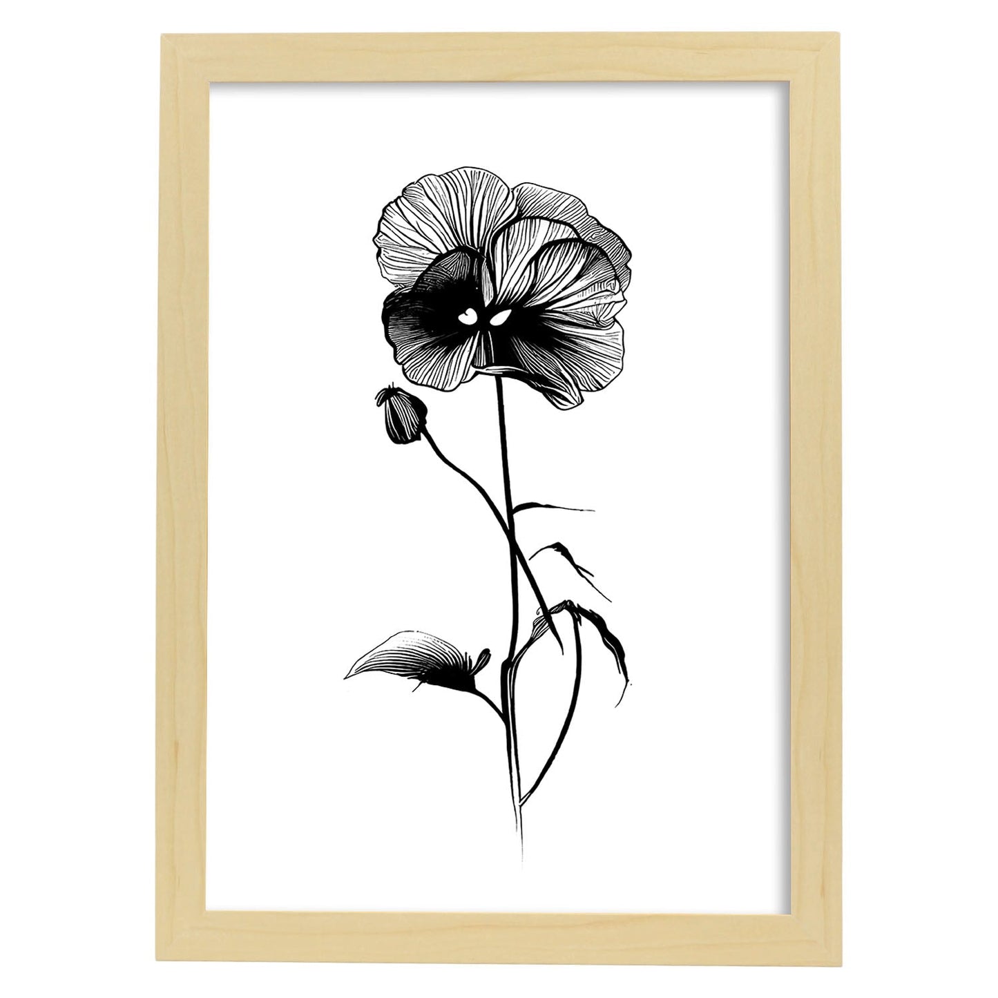Nacnic Láminas Minimalistas de Arte Lineal Pansy