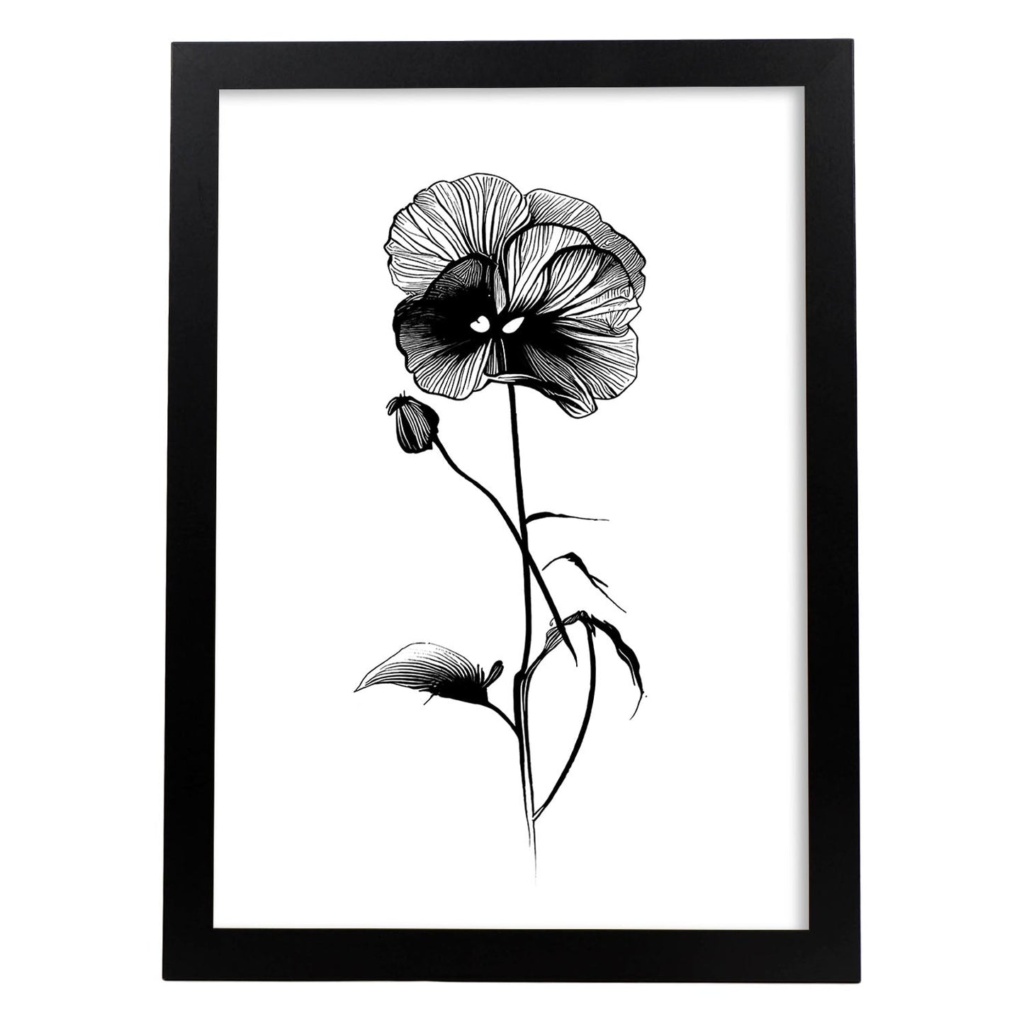 Nacnic Láminas Minimalistas de Arte Lineal Pansy