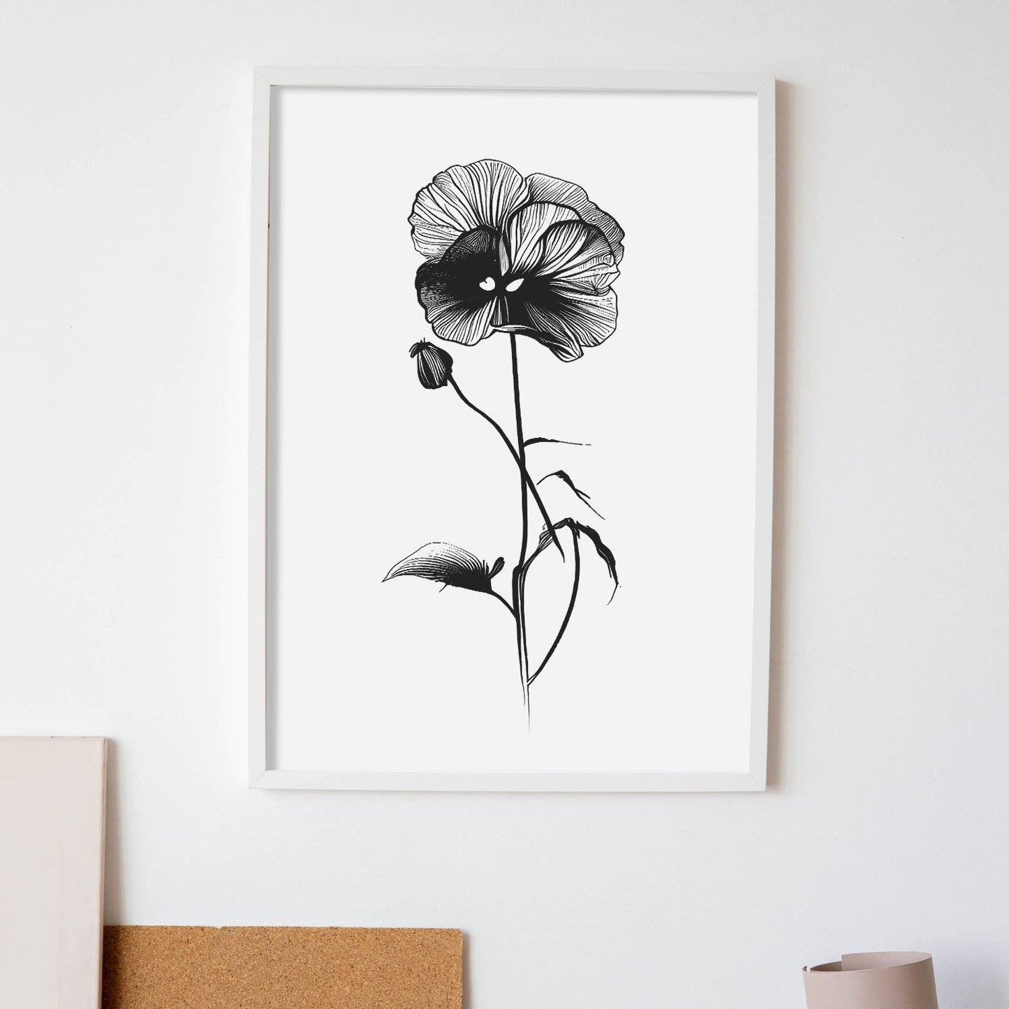 Nacnic Láminas Minimalistas de Arte Lineal Pansy