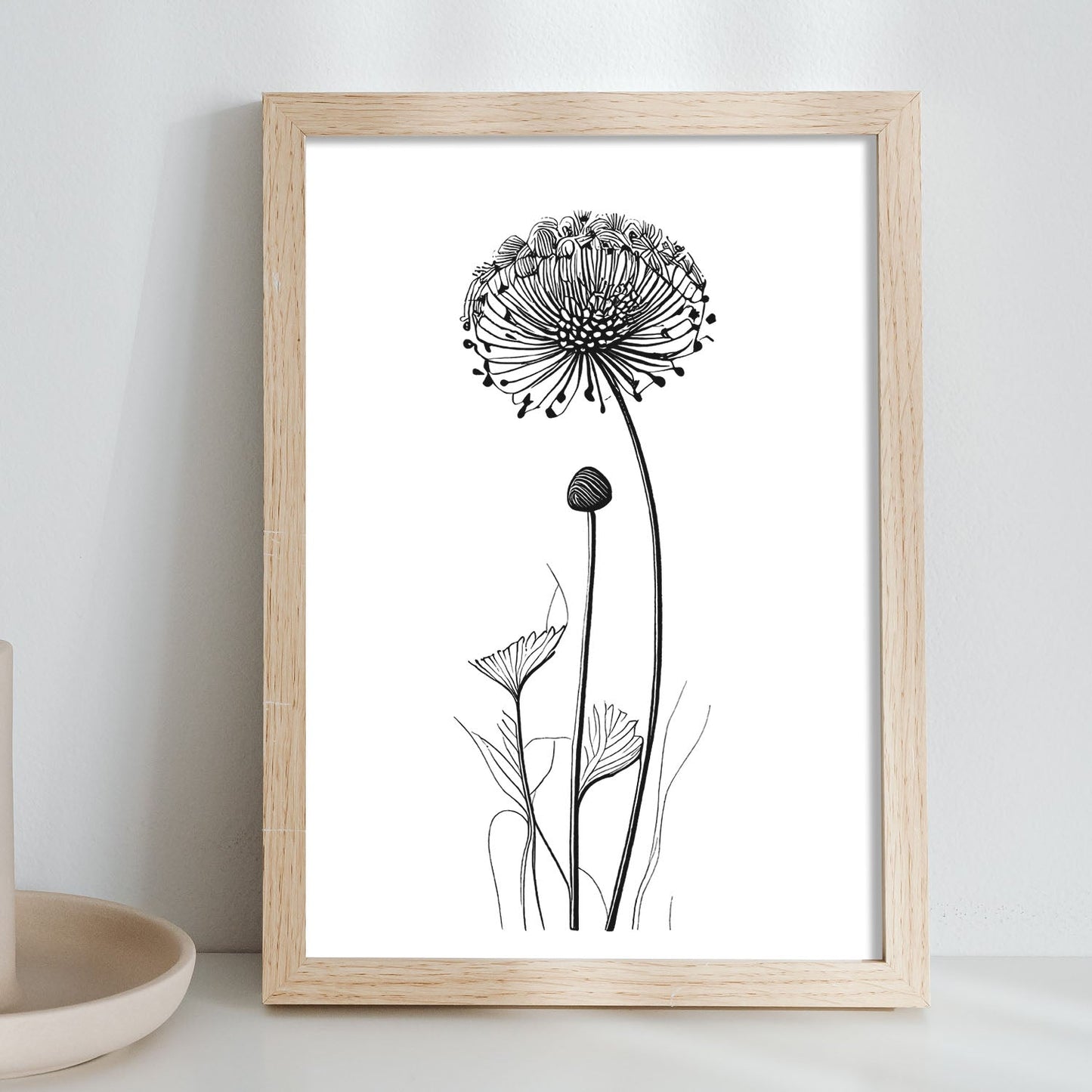 Lámina Nacnic Alfiletero Arte Minimalista de Línea
