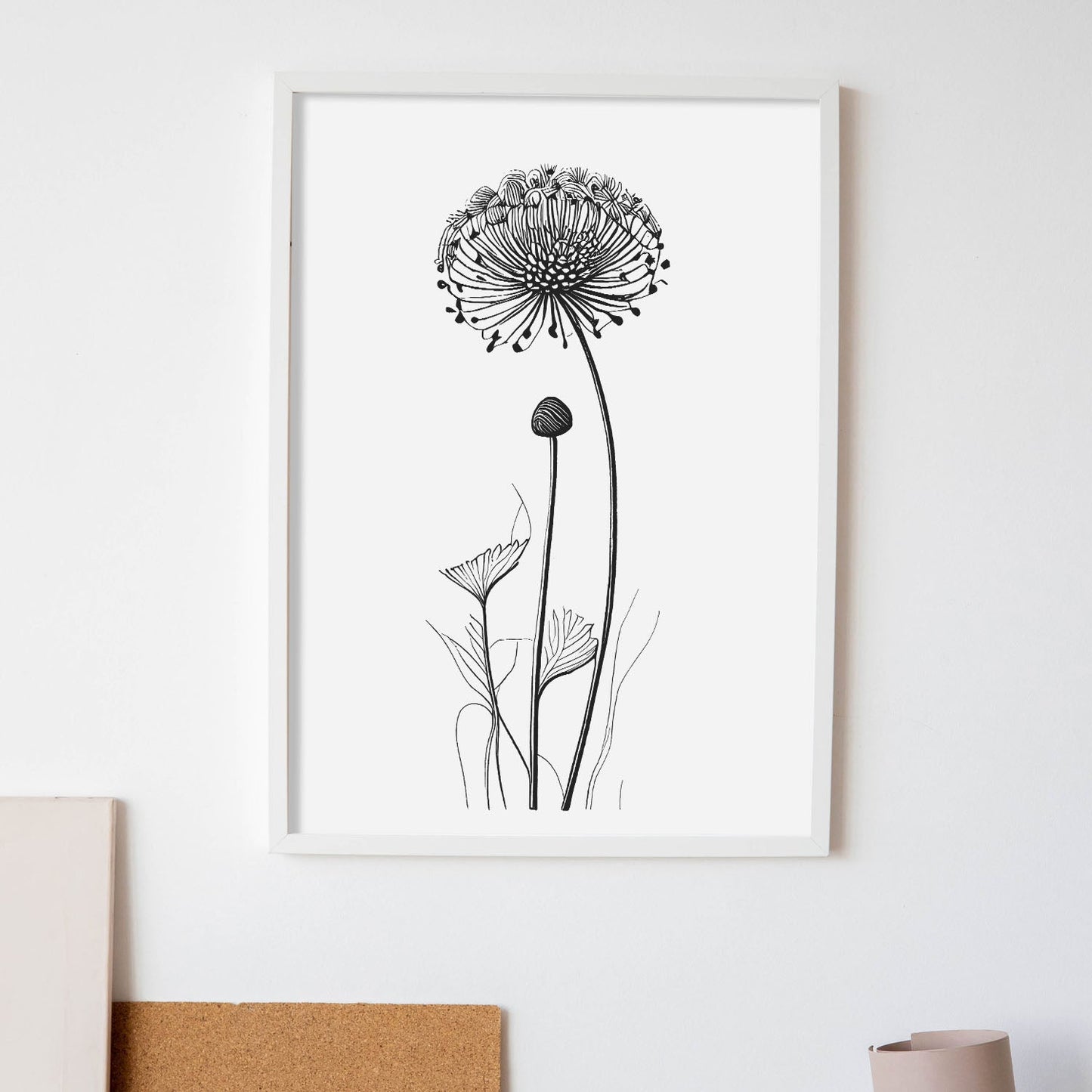 Lámina Nacnic Alfiletero Arte Minimalista de Línea