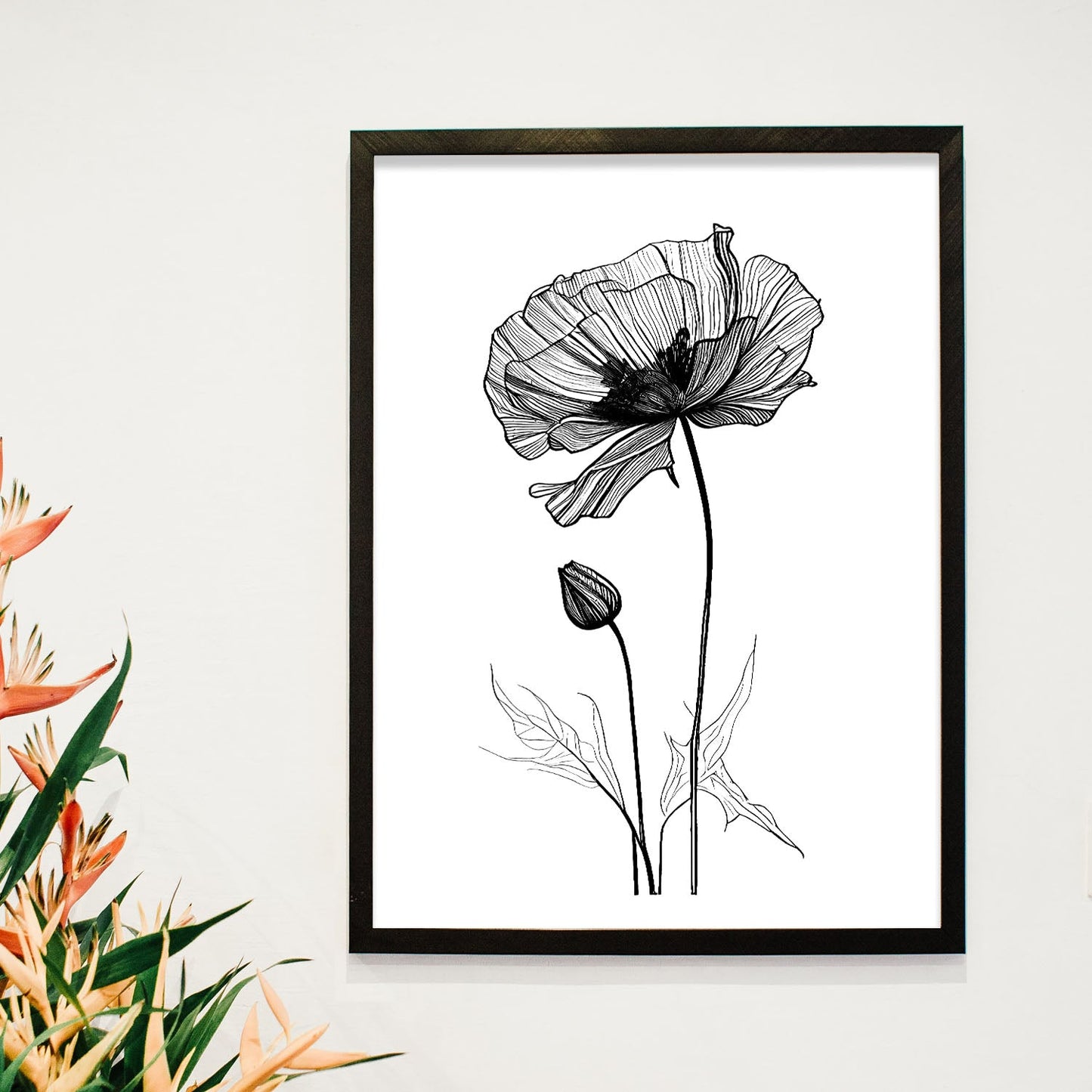 Lámina Nacnic Arte Minimalista de Amapola_2