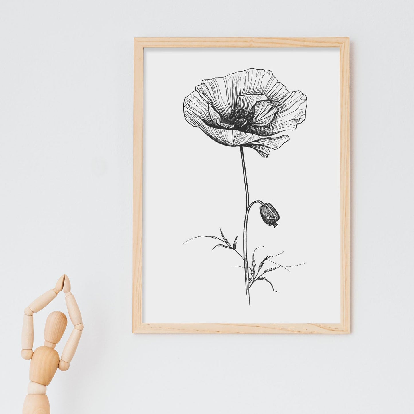 Lámina Minimalista Nacnic Línea de Amapola