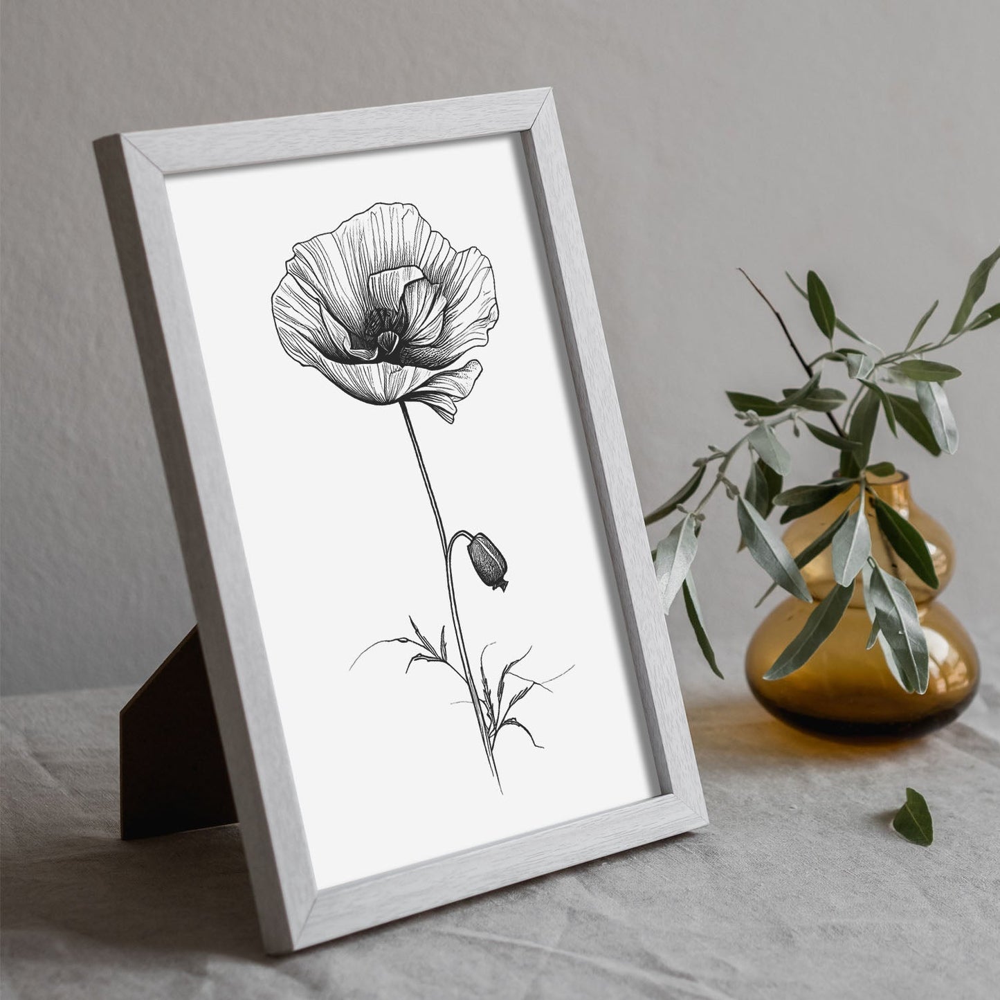 Lámina Minimalista Nacnic Línea de Amapola