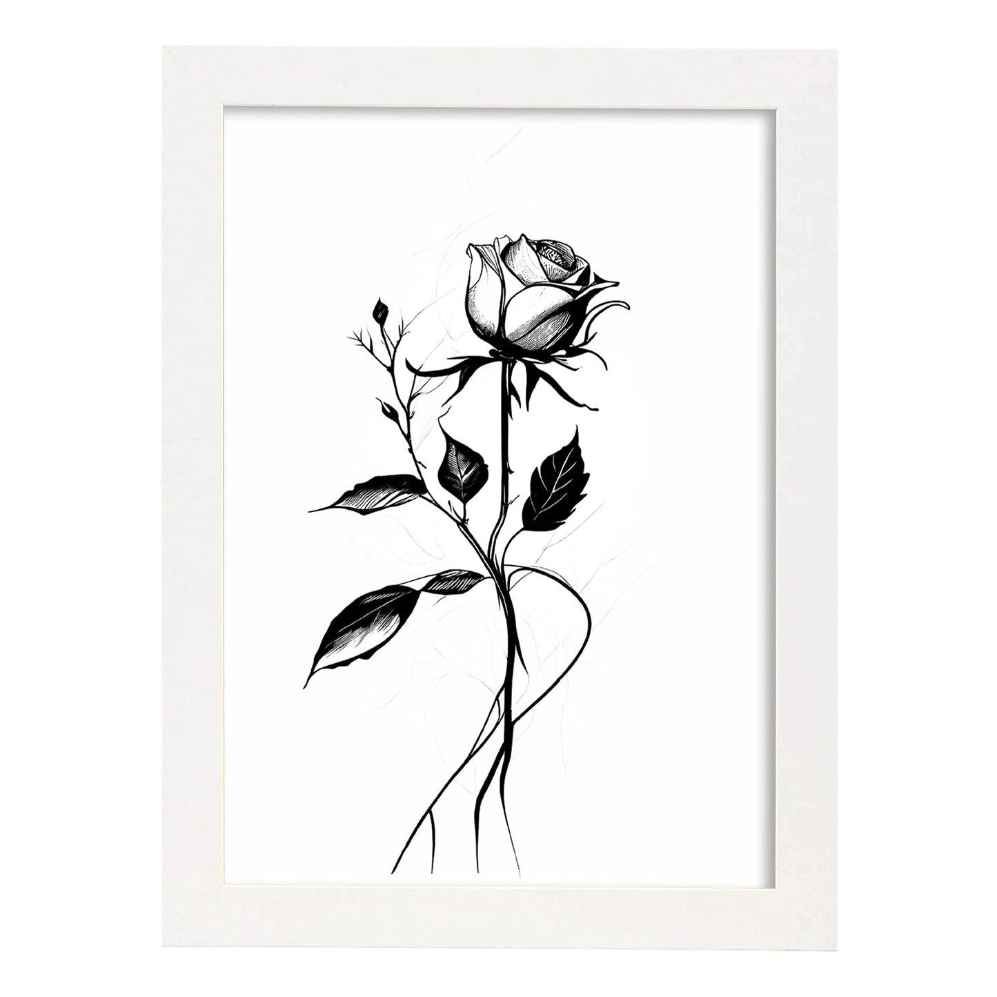 Lámina Nacnic de Rosa en Arte Minimalista