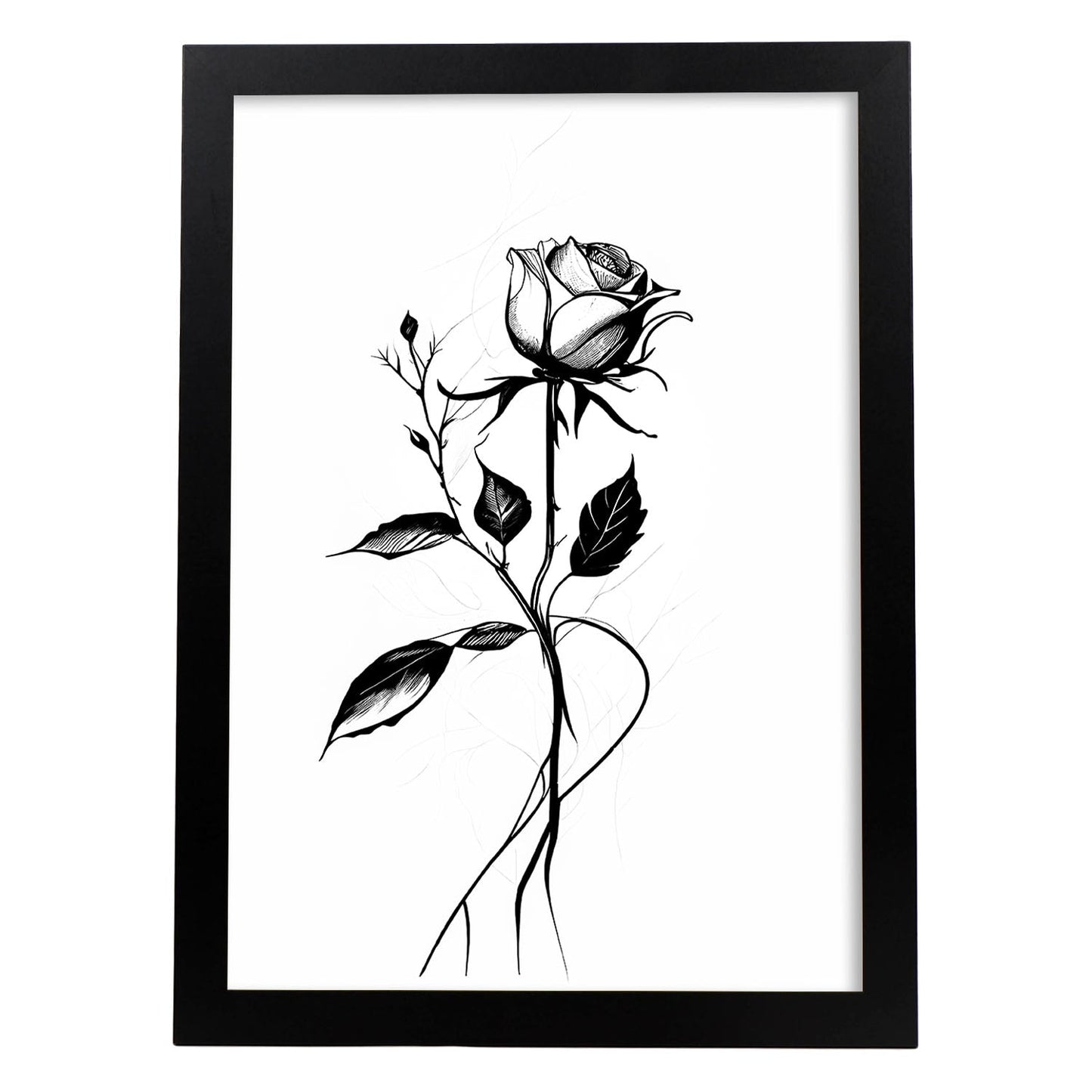 Lámina Nacnic de Rosa en Arte Minimalista
