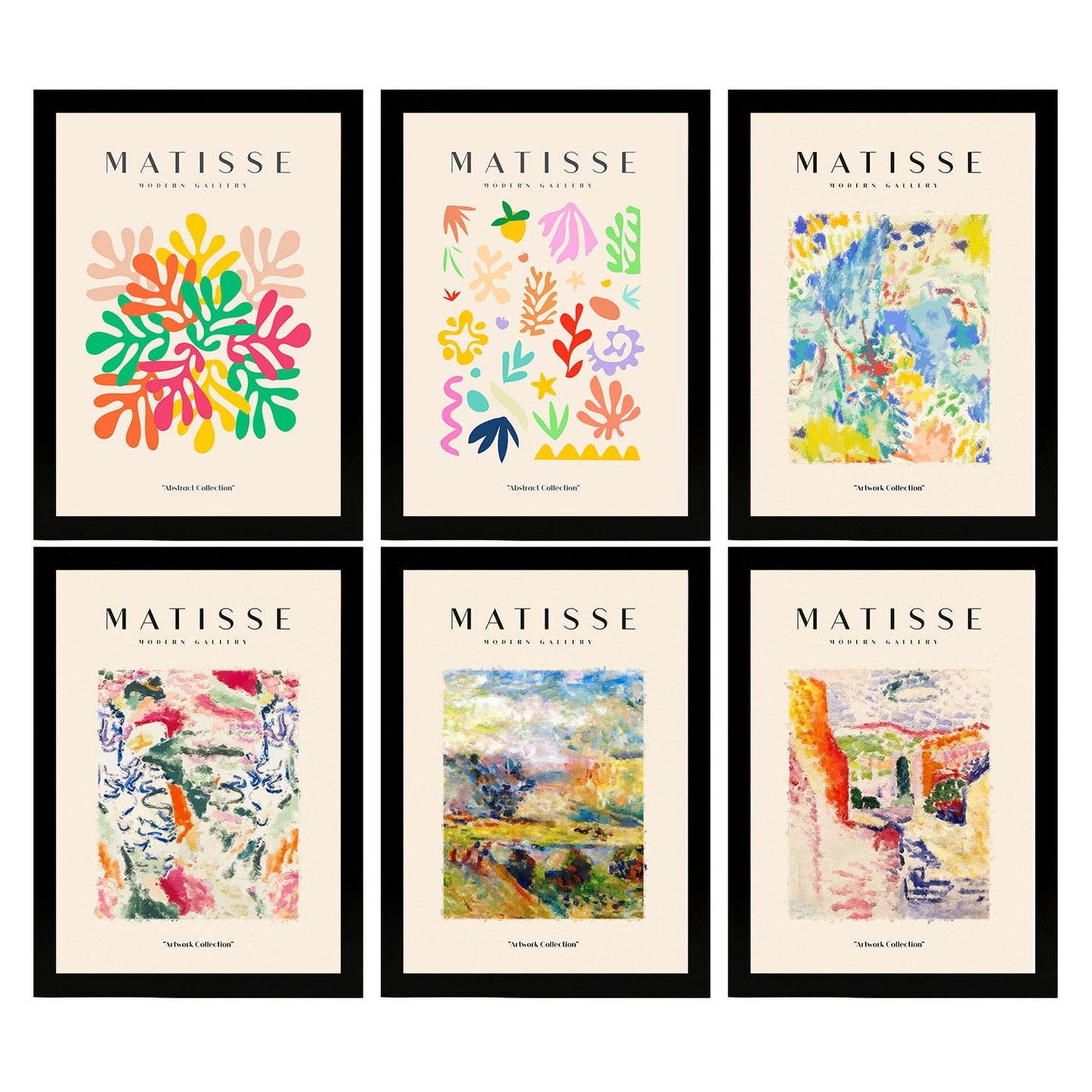 Set de 6 Láminas Artísticas de Matisse Modelo Paisajes Nacnic para Decoración de Interiores