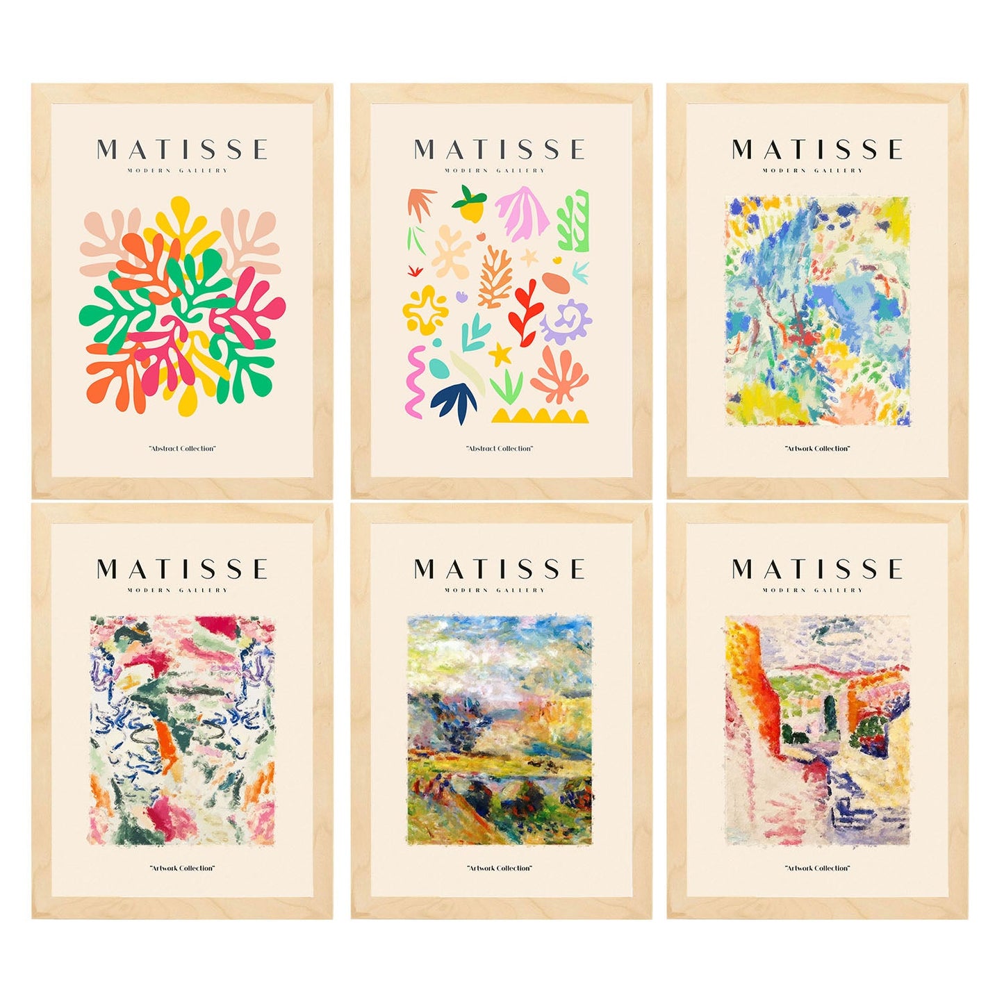 Set de 6 Láminas Artísticas de Matisse Modelo Paisajes Nacnic para Decoración de Interiores