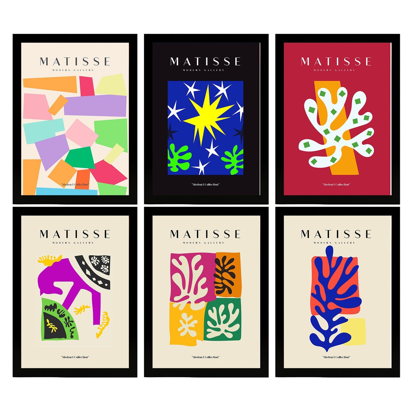 Nacnic Set de 6 Láminas Artísticas de Matisse Modelo Provocativo en Diseño Moderno