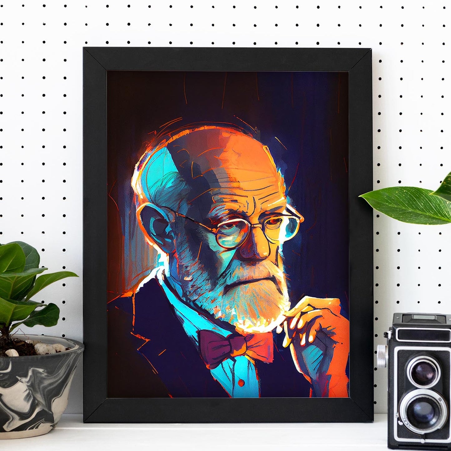 Nacnic Sigmund Freud preguntándose sobre el feminismo Pixar Style d. Estampados de arte de pared estético para el diseño de dormitorio o sala de estar.-Artwork-Nacnic-Nacnic Estudio SL