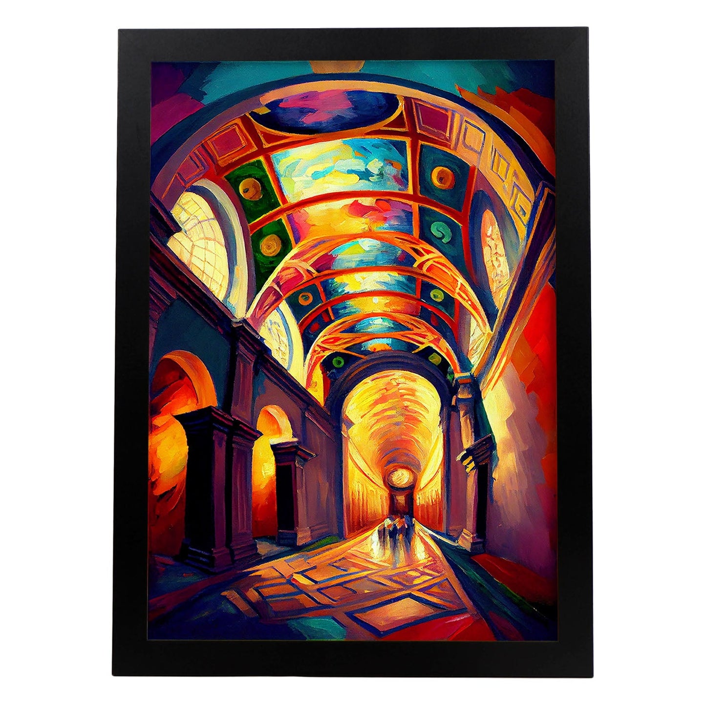 Nacnic Sistine Chapel Ciudad del Vaticano Italia Cepillo de pintura al óleo. Estampados de arte de pared estético para el diseño de dormitorio o sala de estar.-Artwork-Nacnic-A4-Sin marco-Nacnic Estudio SL