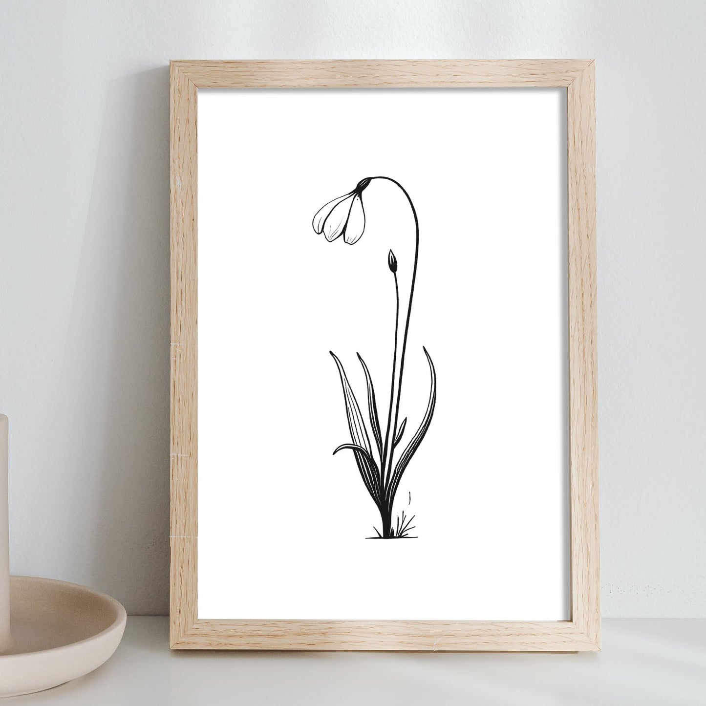Lámina Nacnic Arte Minimalista Línea Snowdrop_2
