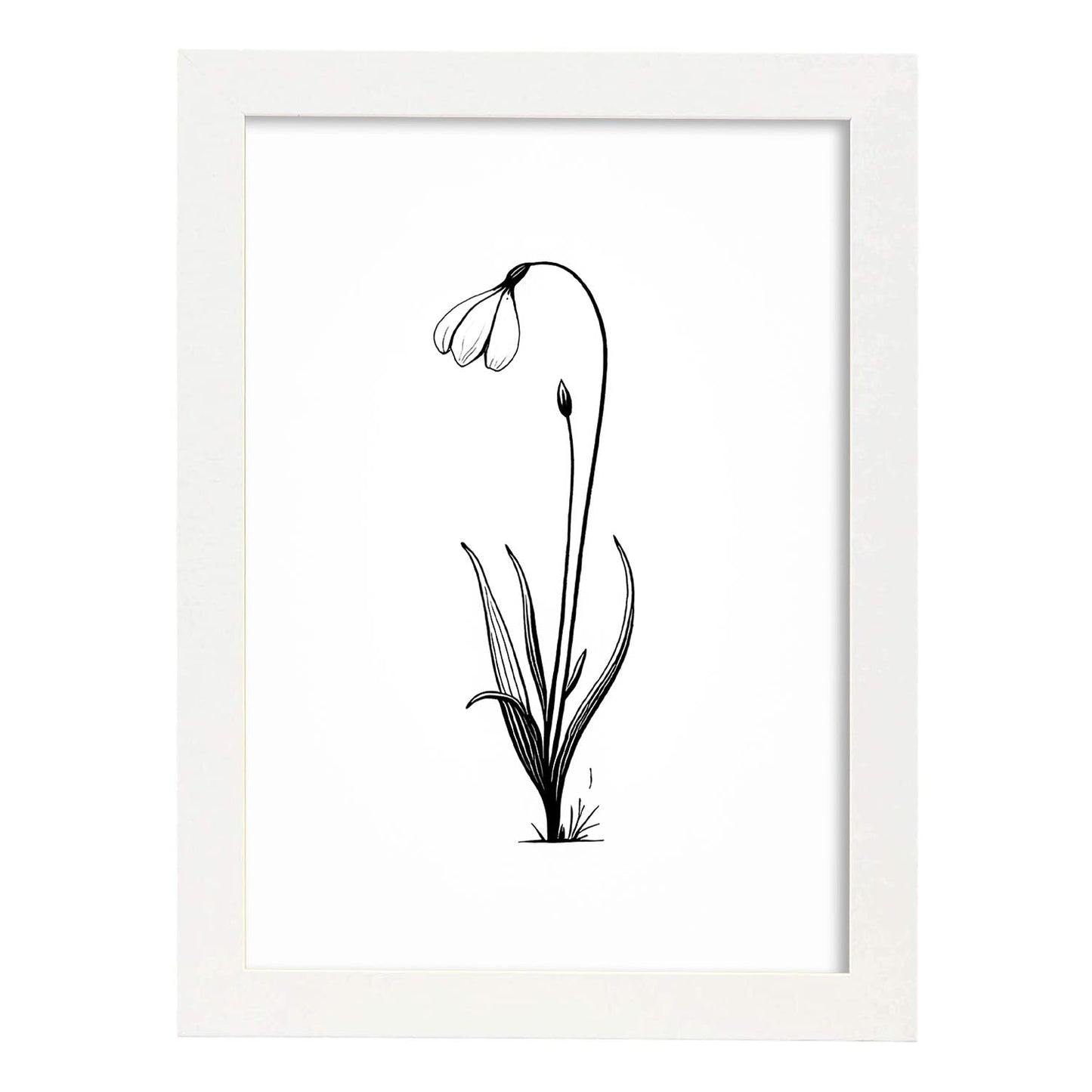 Lámina Nacnic Arte Minimalista Línea Snowdrop_2