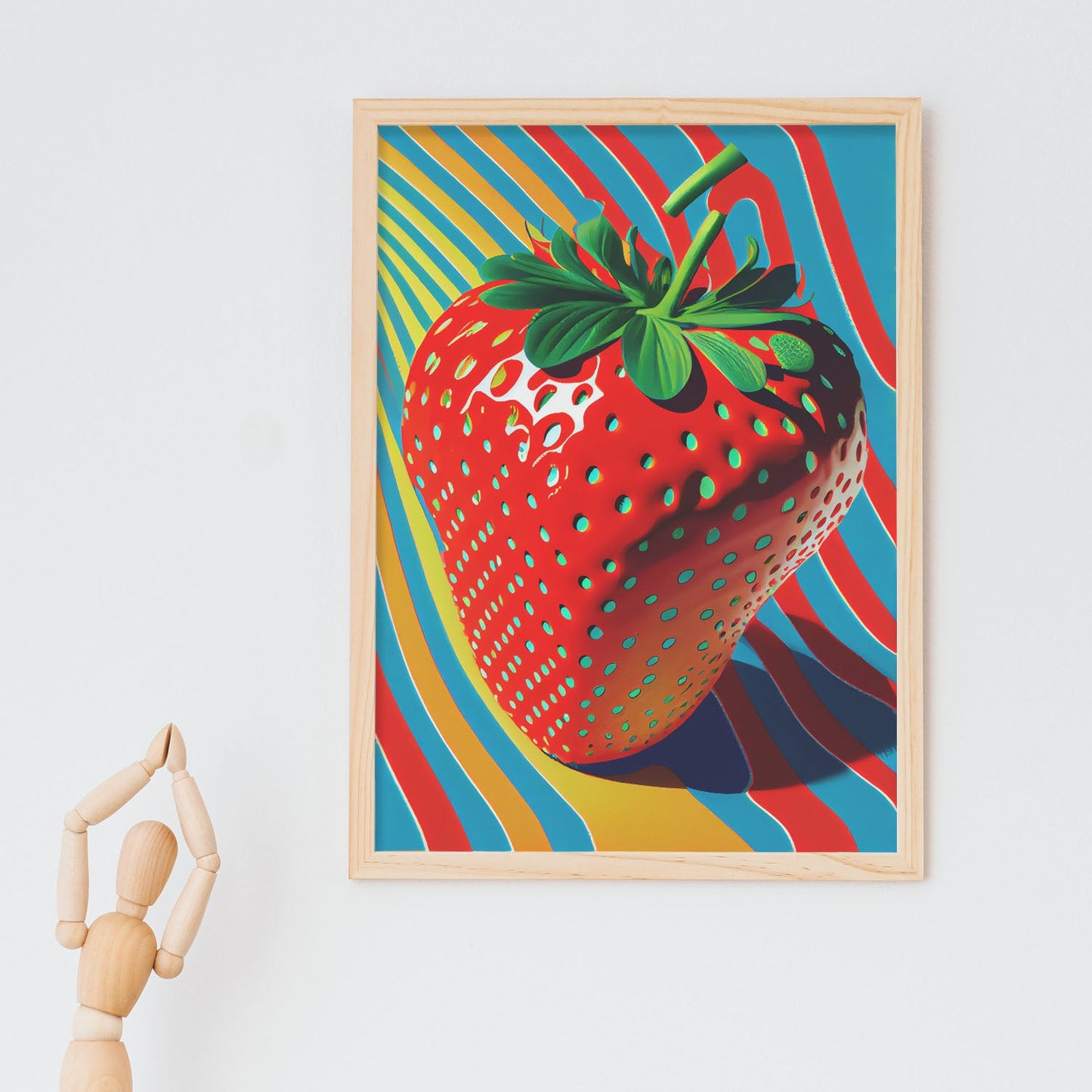 Lámina Nacnic Pop Art de Fresa para Dormitorio