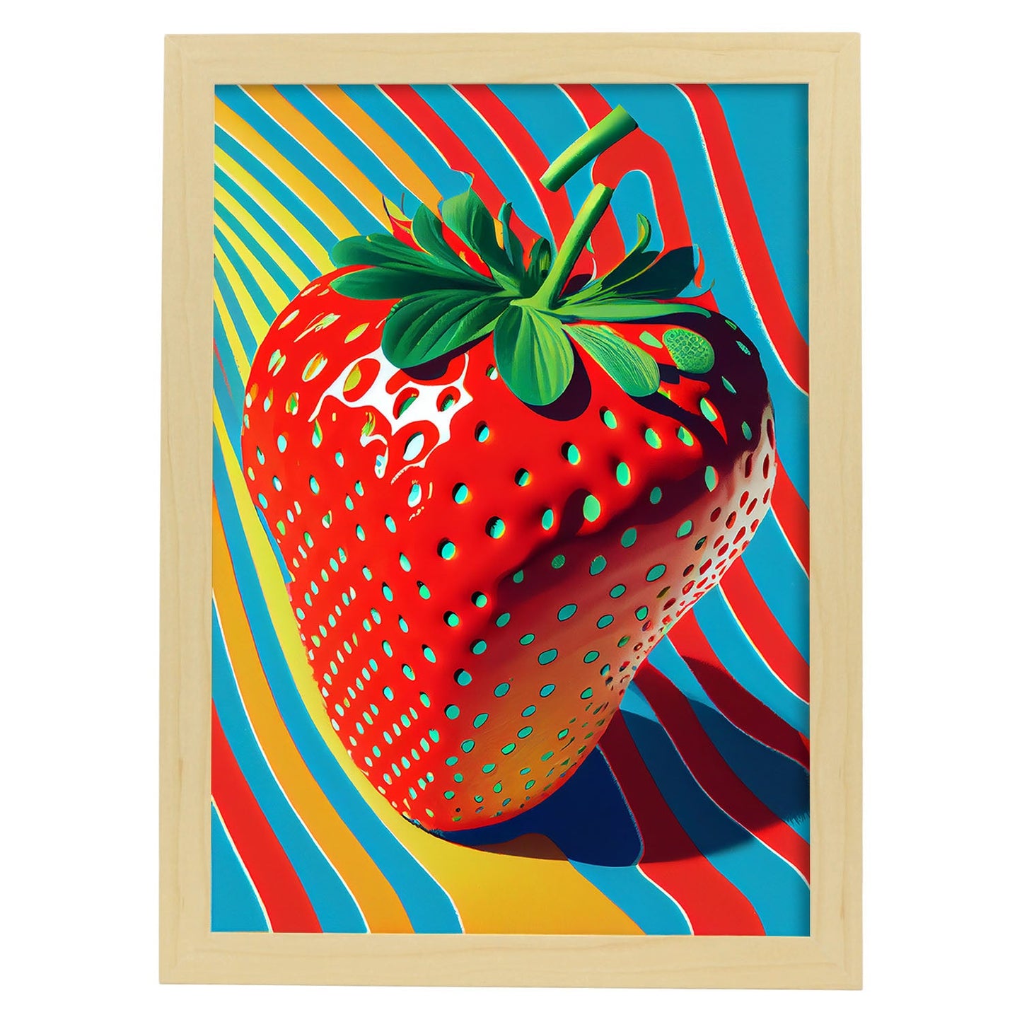 Lámina Nacnic Pop Art de Fresa para Dormitorio