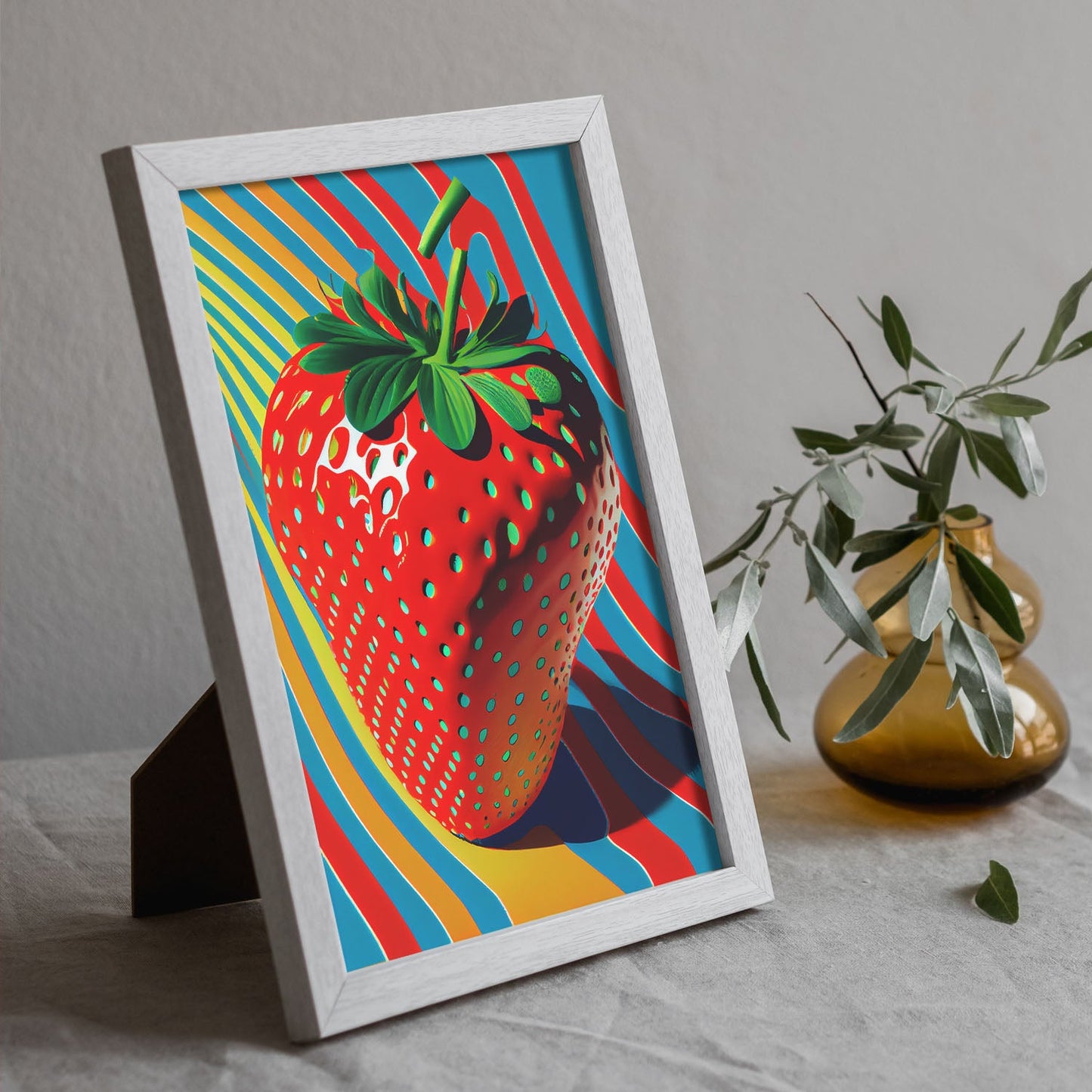 Lámina Nacnic Pop Art de Fresa para Dormitorio